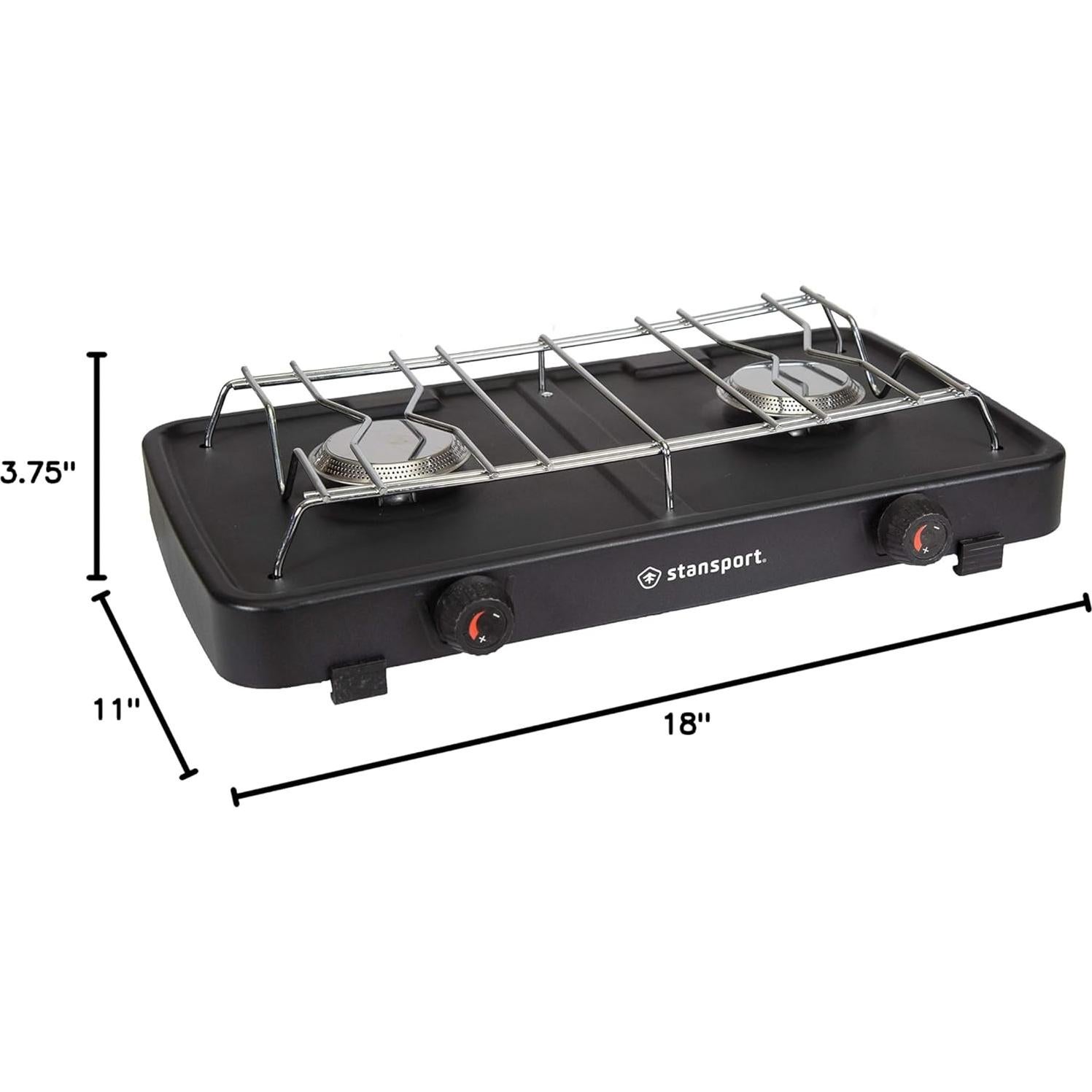 Estufa de Campamento de Propano Stansport 2 Quemadores 8,200 BTU