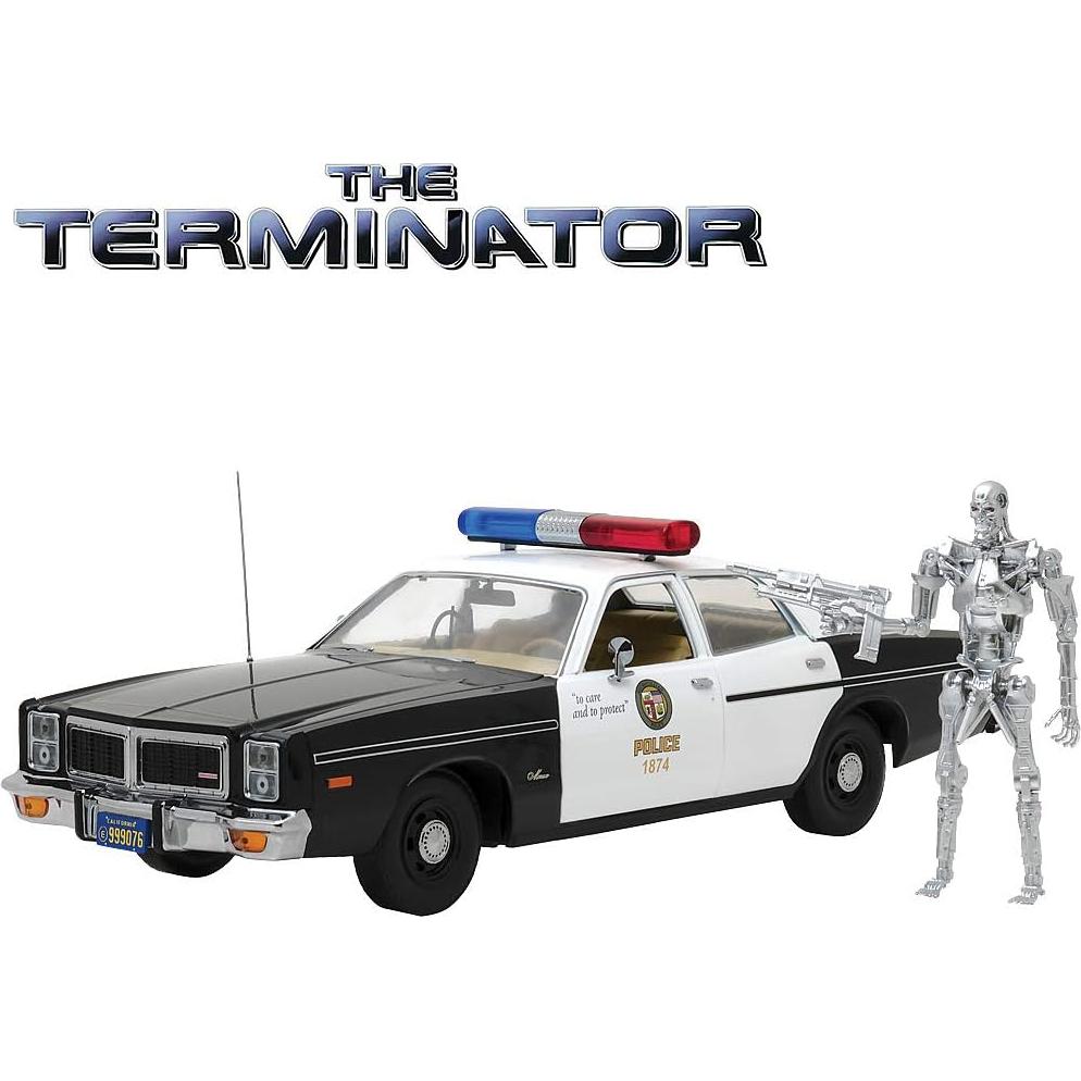 Dodge Monaco 1977 Greenlight con figura T-800 1:18