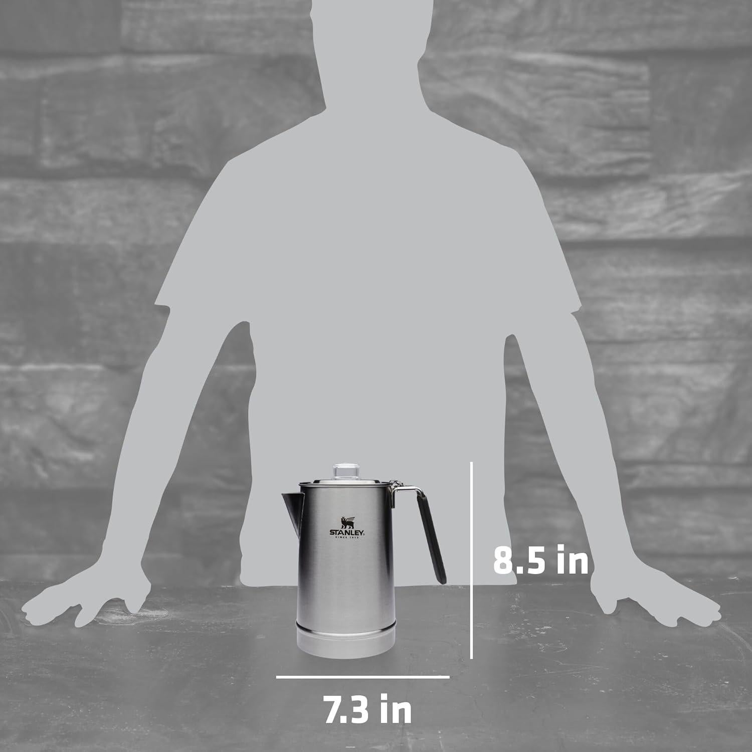 Cafetera Percoladora Stanley 1.04L Acero Inoxidable Apta Lavavajillas