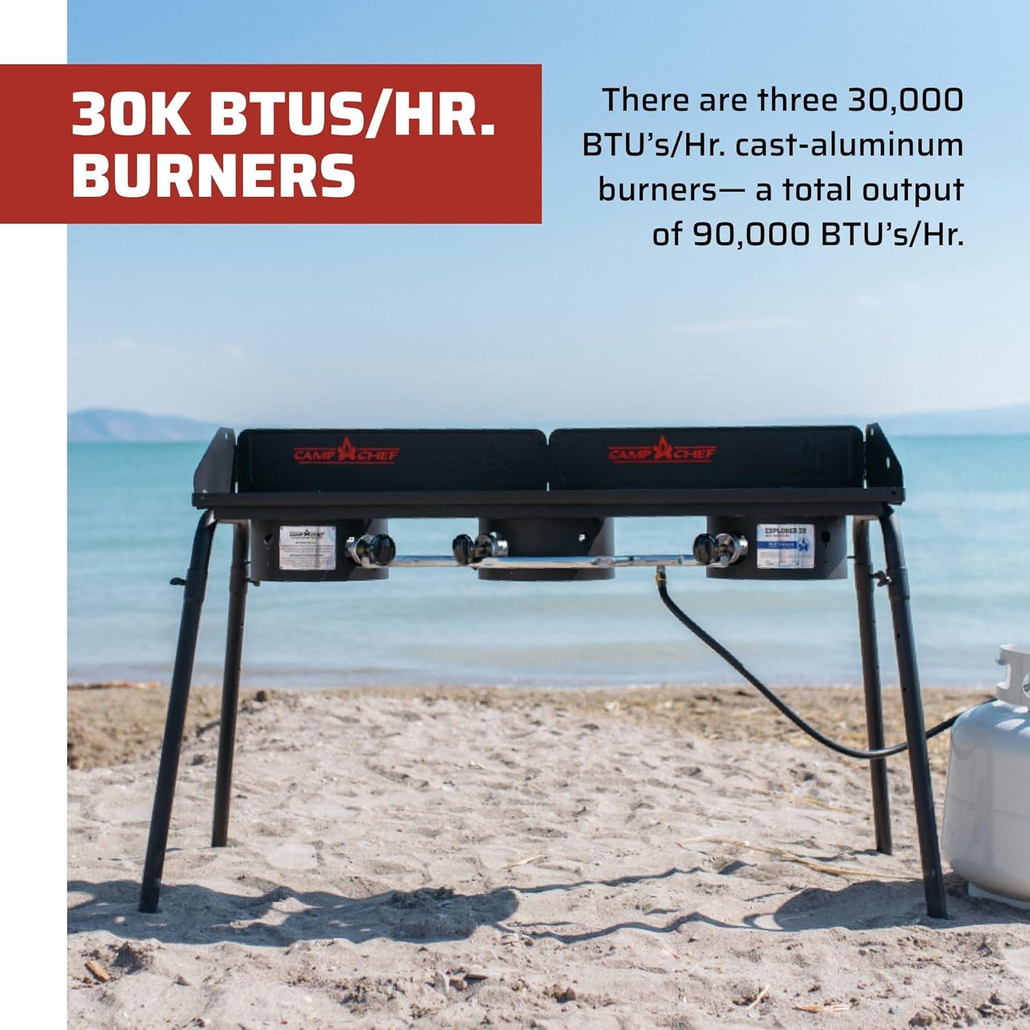 Estufa de Camping Camp Chef Explorer EX90LW 3 Quemadores Propano