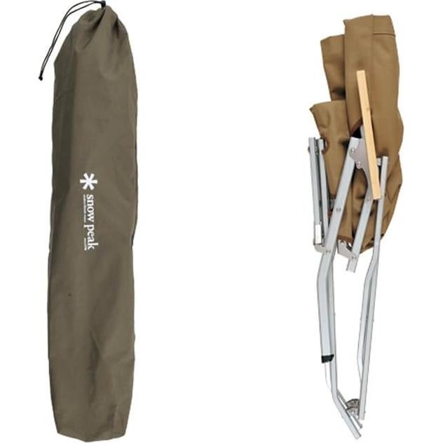 Snow Peak Low Beach Chair, Collapsible, Outdoor, Camping, Patio, Brown