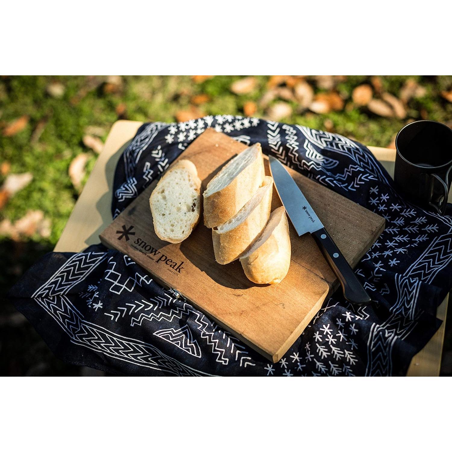 Juego de Tabla de Cortar Plegable Snow Peak Mediana con Cuchillo