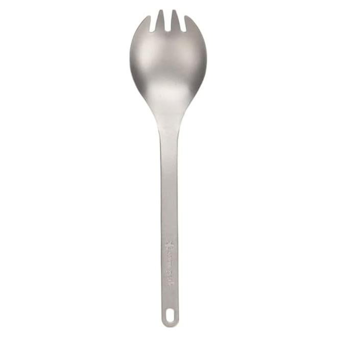 Titanium Spork - Lightweight Titanium Cutlery for Camping & Hiking - Compact & Portable Utensil for Easy Packing - Durable Camping Cookware Accessories