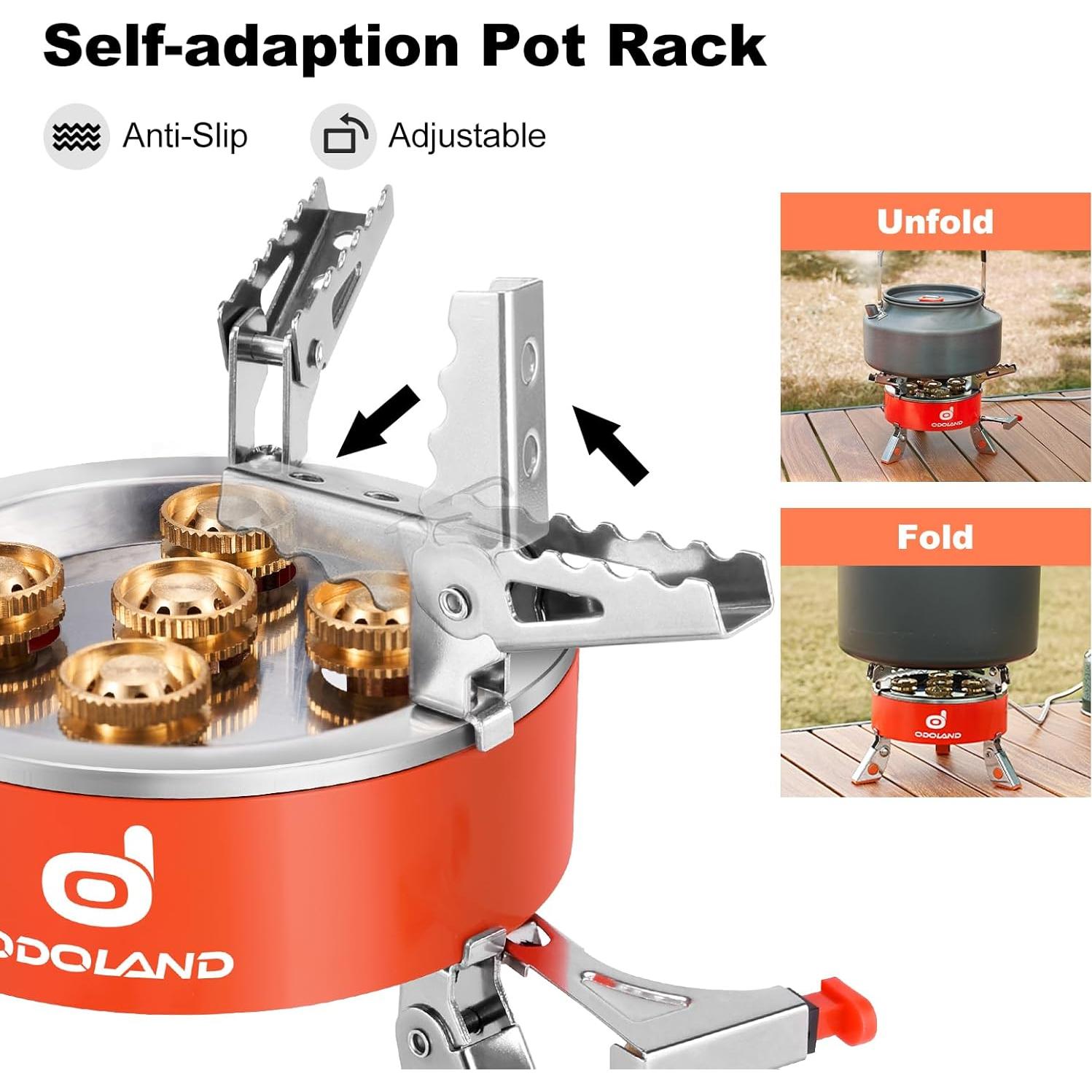 Estufa de Camping Portátil Odoland 9000W Ligera y Plegable