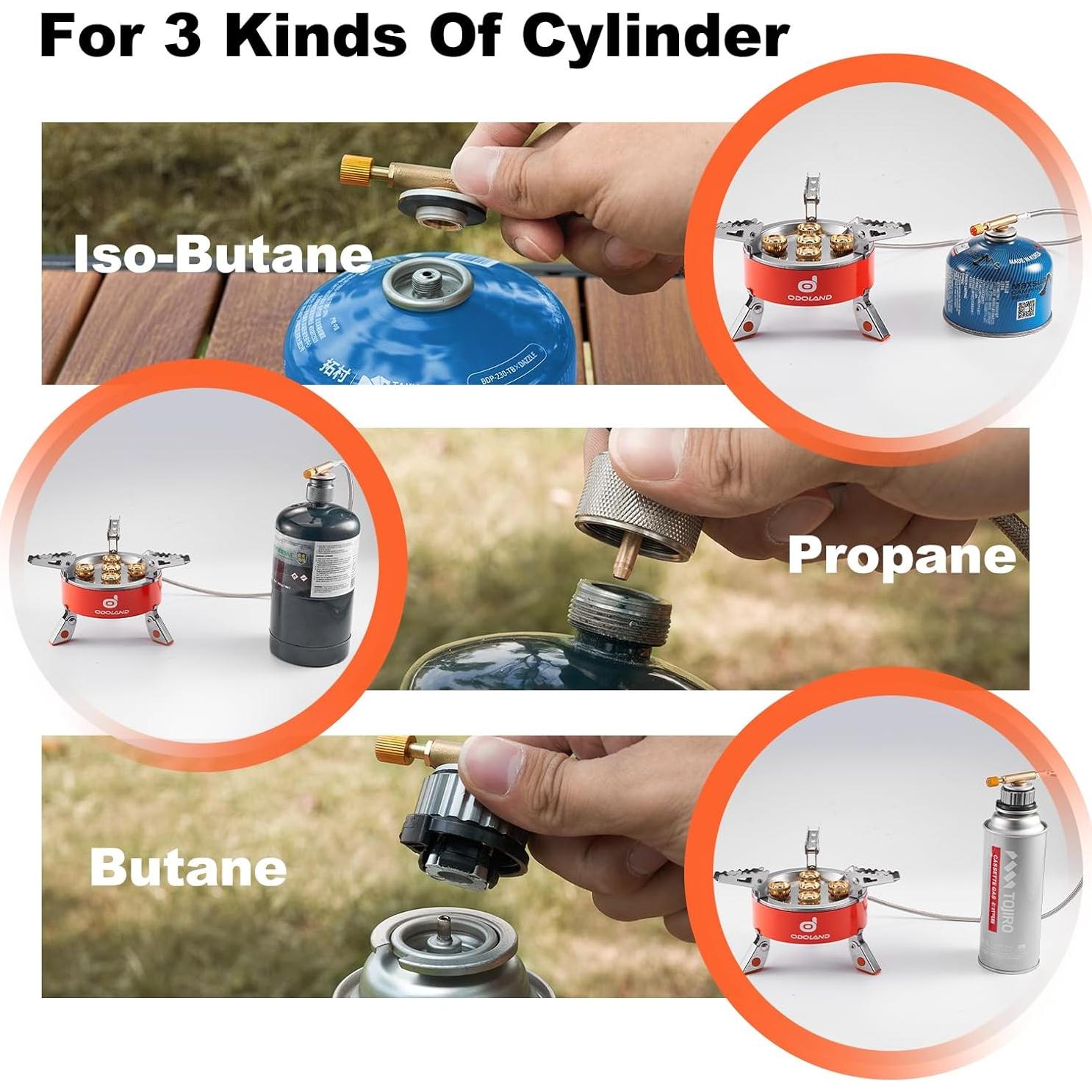 Estufa de Camping Portátil Odoland 9000W Ligera y Plegable