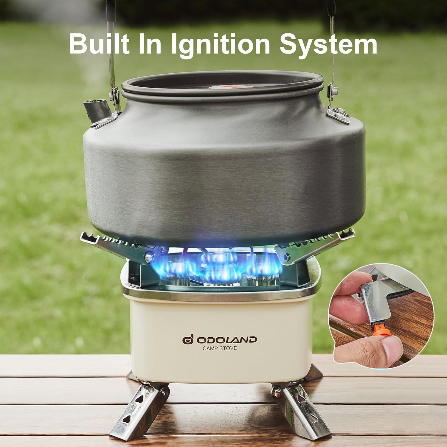 Estufa de Camping Portátil Odoland 4000W Ligera y Ajustable