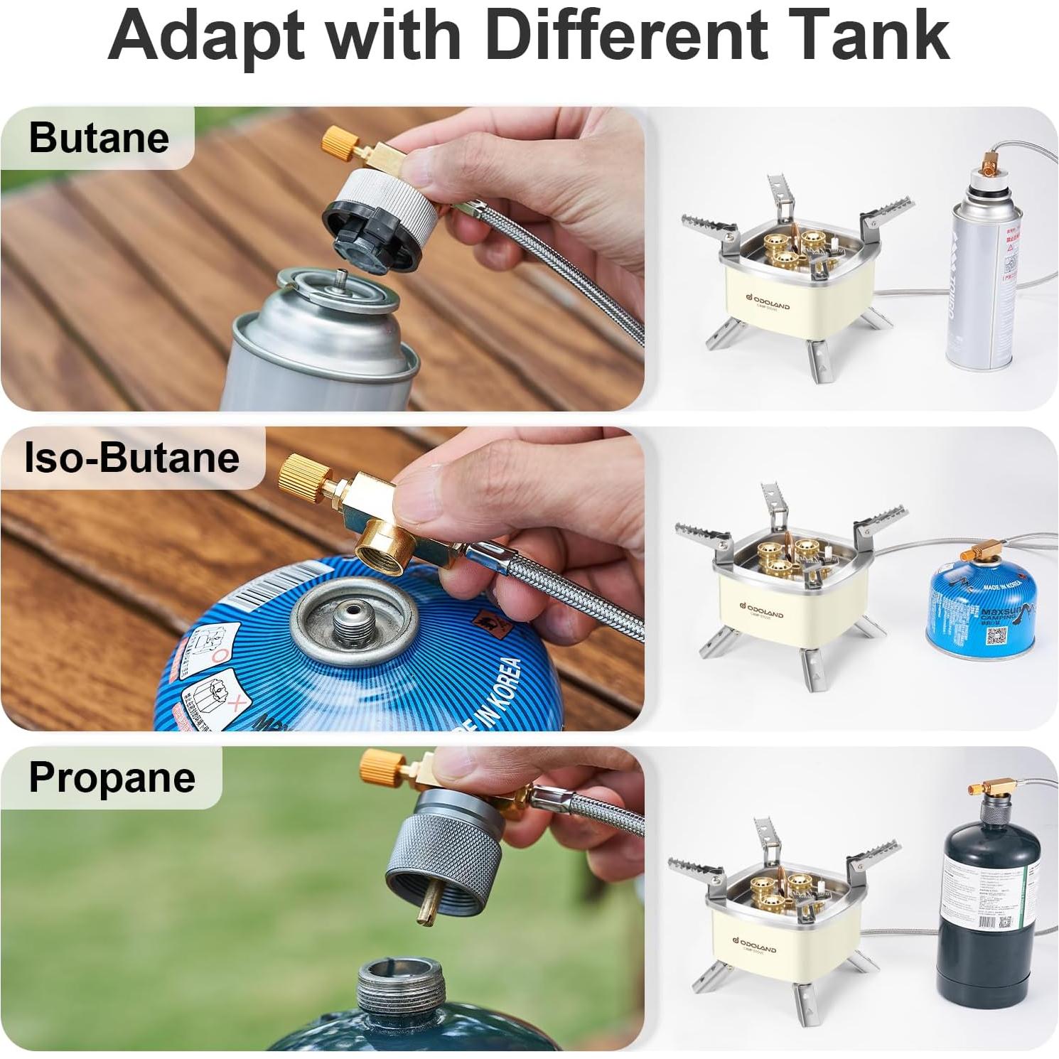 Estufa de Camping Portátil Odoland 4000W Ligera y Ajustable