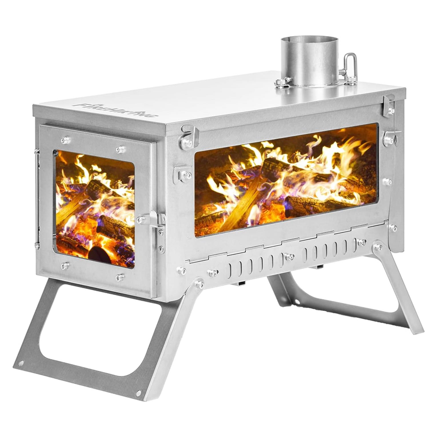 FireHiking Ultralight Wood Stove (2nd Gen) LANK Max Camping Titanium Tent Stove Thickened TA1 Anti-deformation Folding Portable Wood Burning Stove