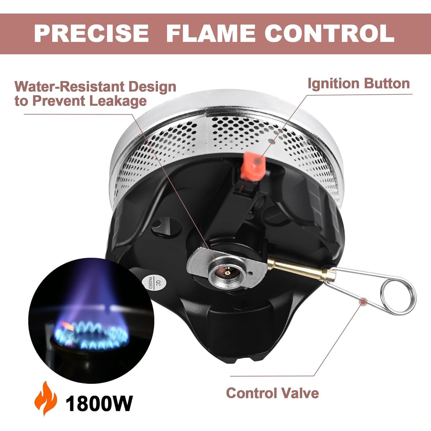 Estufa de Camping Hotdevil HD-SS-5120-1 con Olla 0.75L