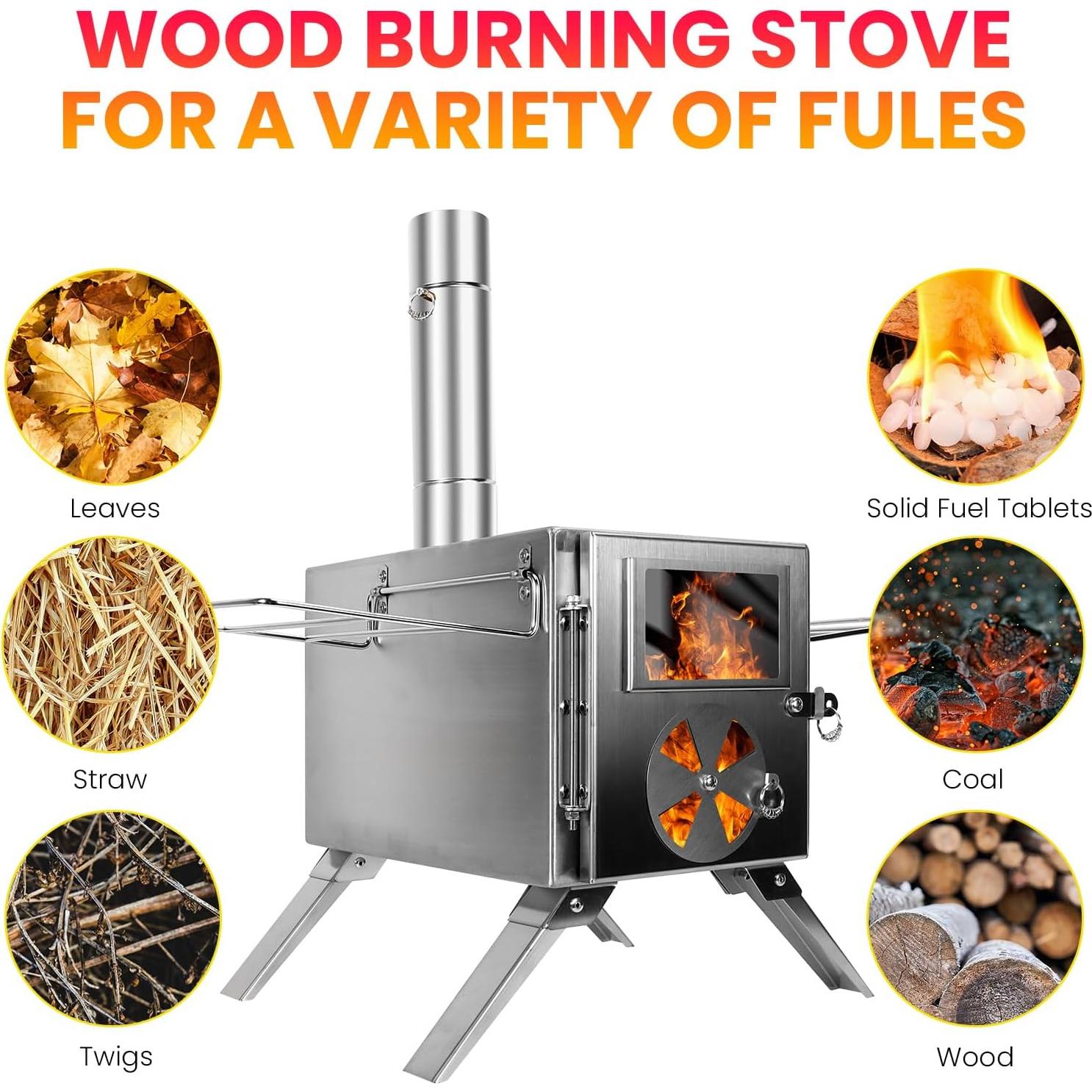 Estufa de Camping LAMA LM134 de Acero Inoxidable 304 Portátil