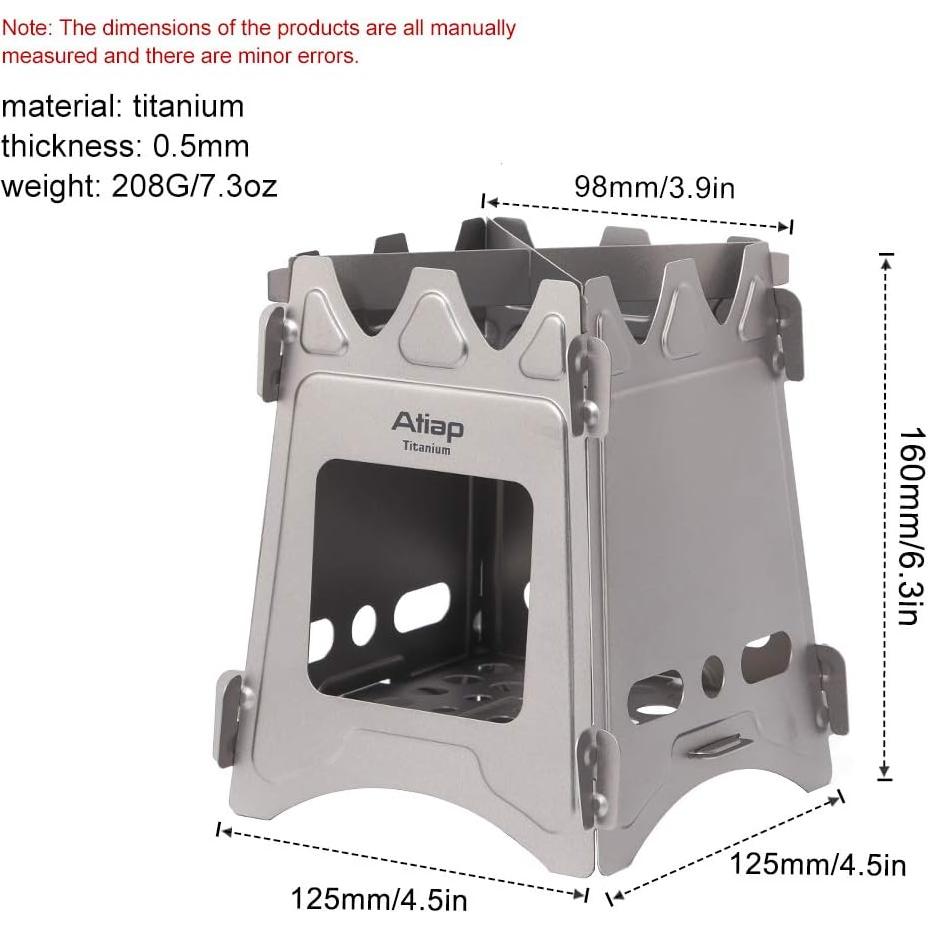 Lightweight Portable backpack stoves for hiking Titanium Wood Stove - Ultralight and Compact Stove for Backpacking, Camping, and Survival-for Wood Burning Camping solo stove