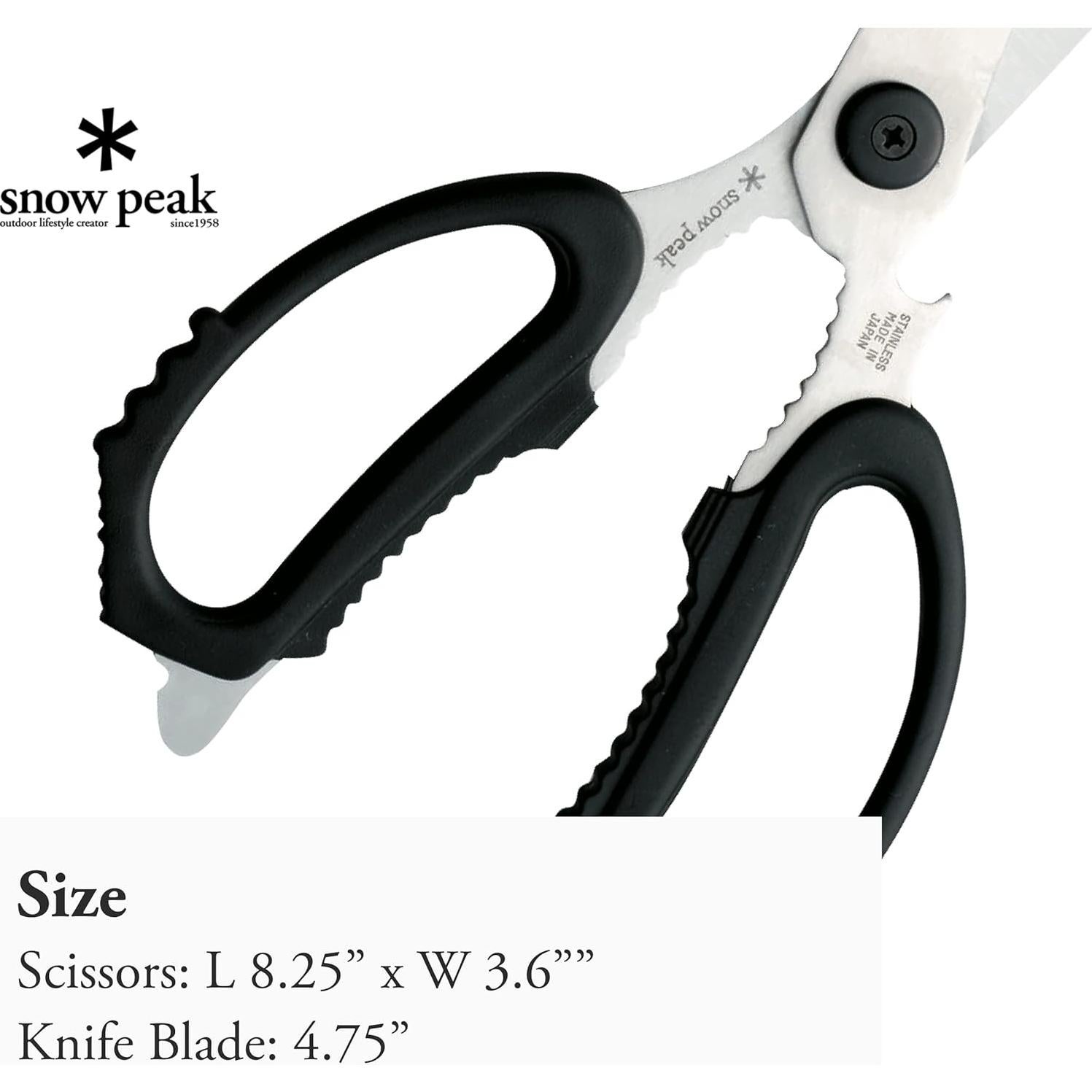 Juego de Tijeras de Cocina Snow Peak - Acero Inoxidable 12cm