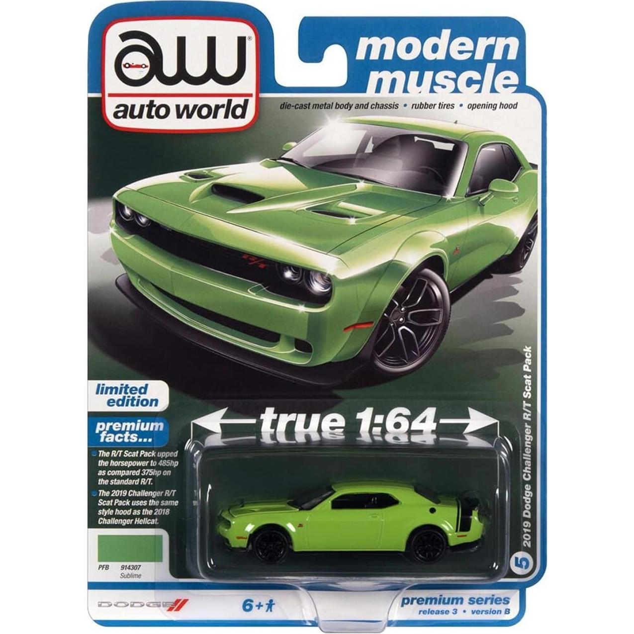 Auto World - Dodge Challenger Scat Pack 1:64 Sublime