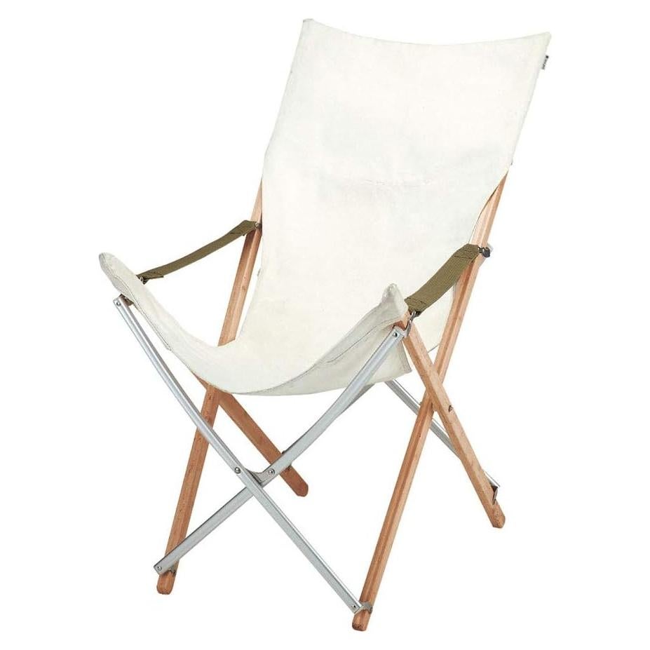 Silla Larga Take! Snow Peak de Bambú y Lona Lavable 130x11 cm