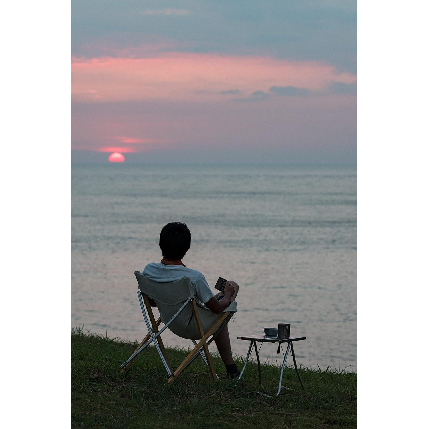 Silla Larga Take! Snow Peak de Bambú y Lona Lavable 130x11 cm