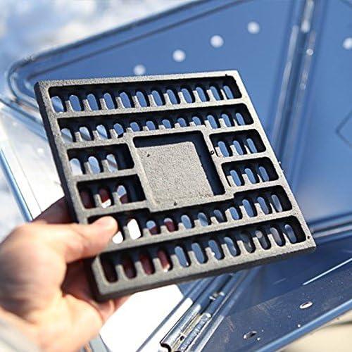 Rejilla de Carbón Campingmoon 25x25 cm Hierro Fundido