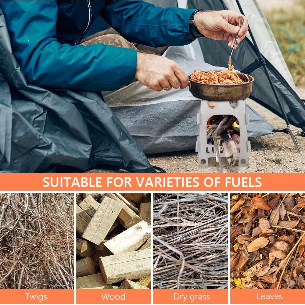 Estufa de Camping Lixada Plegable de Titanio 0.07kg