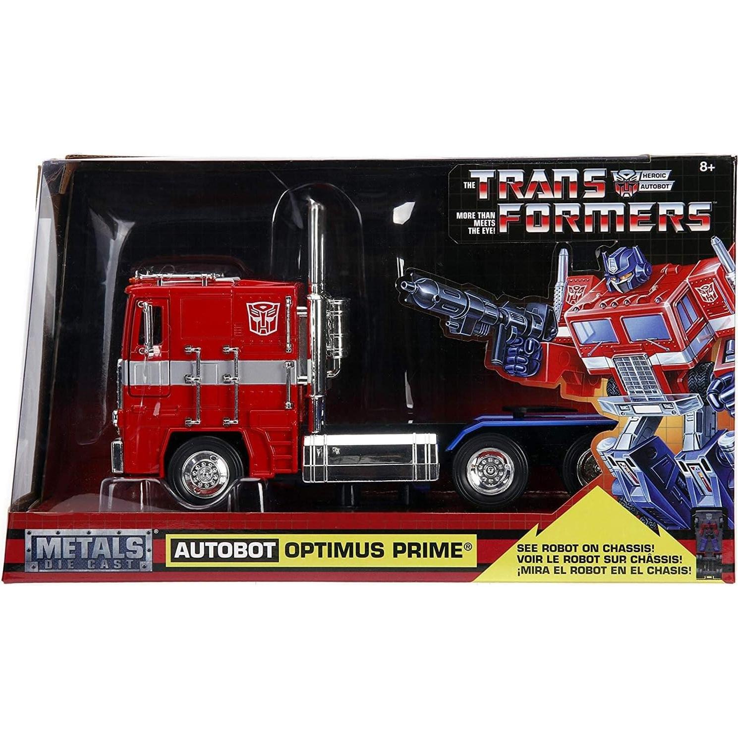Transformers G1 Jada Toys Optimus Prime Camión Rojo 1:24