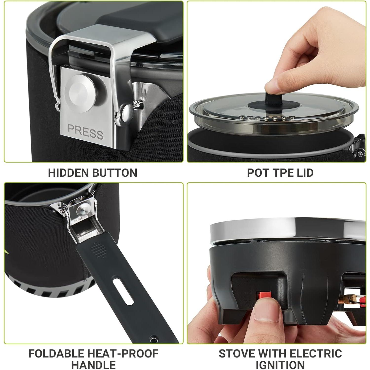 Backpacking Stove Camping Cooking Gear for Outdoor Hiking Hunting Fishing