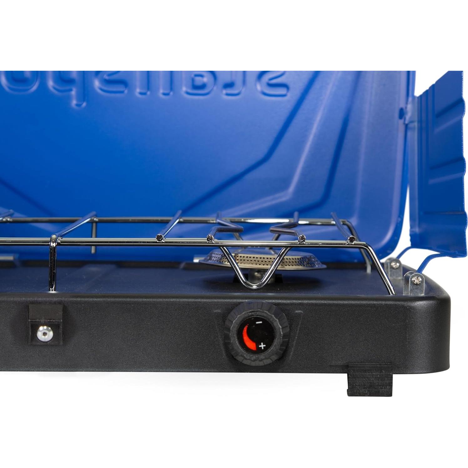 2-Burner Regulated Propane Stove - 20,000 BTUs