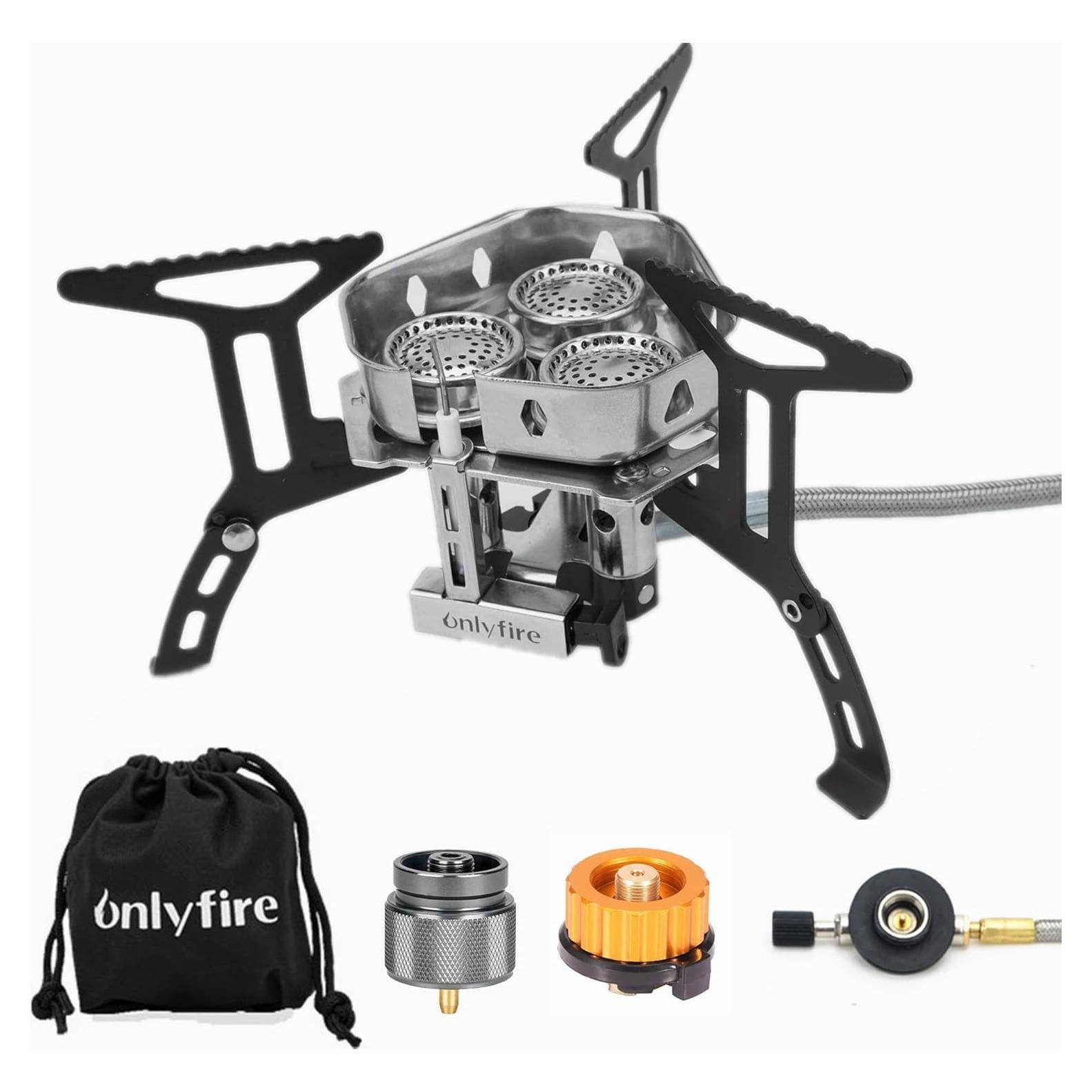 Estufa de Camping Portátil ONLYFIRE GS334, 6800W, 3 Combustibles