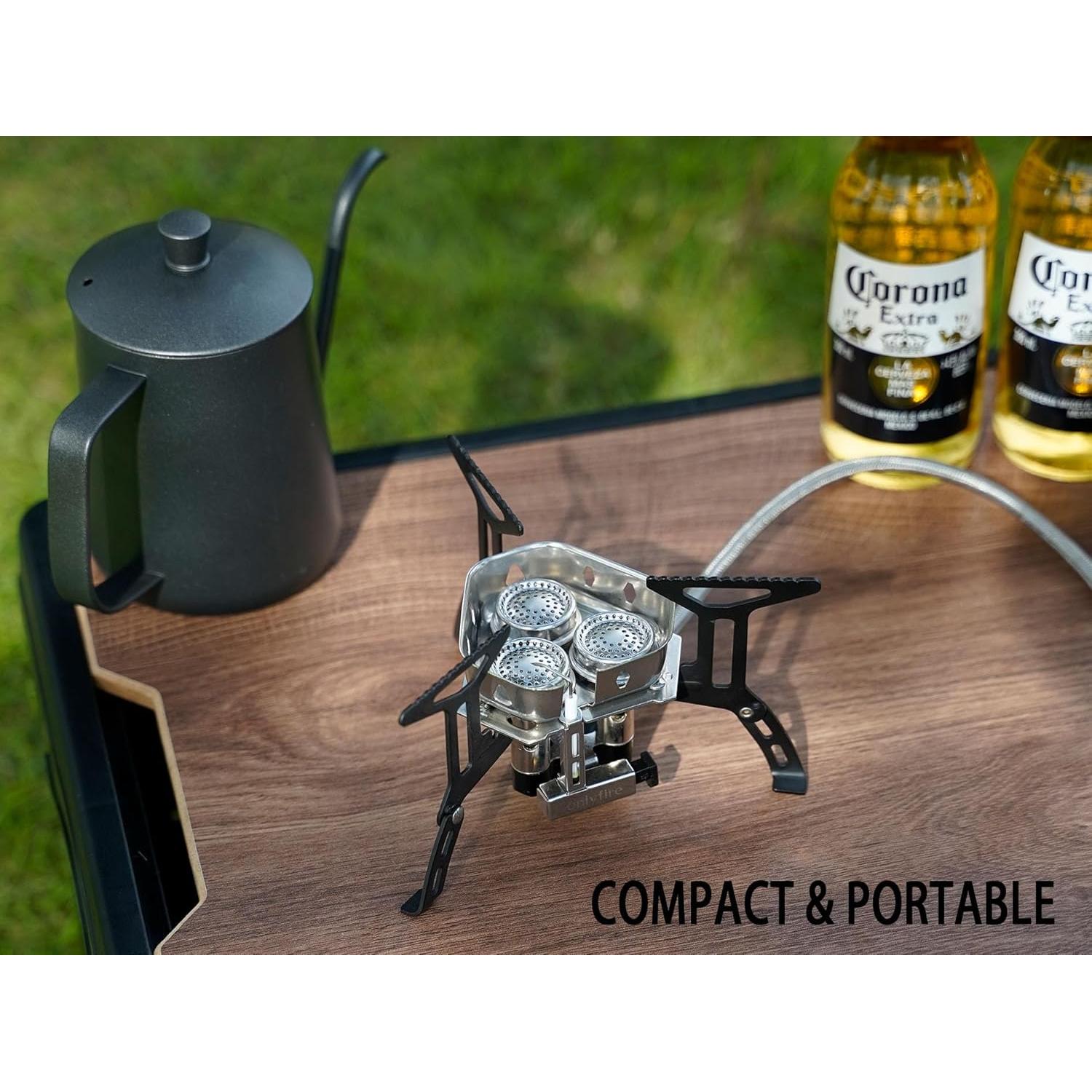 Estufa de Camping Portátil ONLYFIRE GS334, 6800W, 3 Combustibles