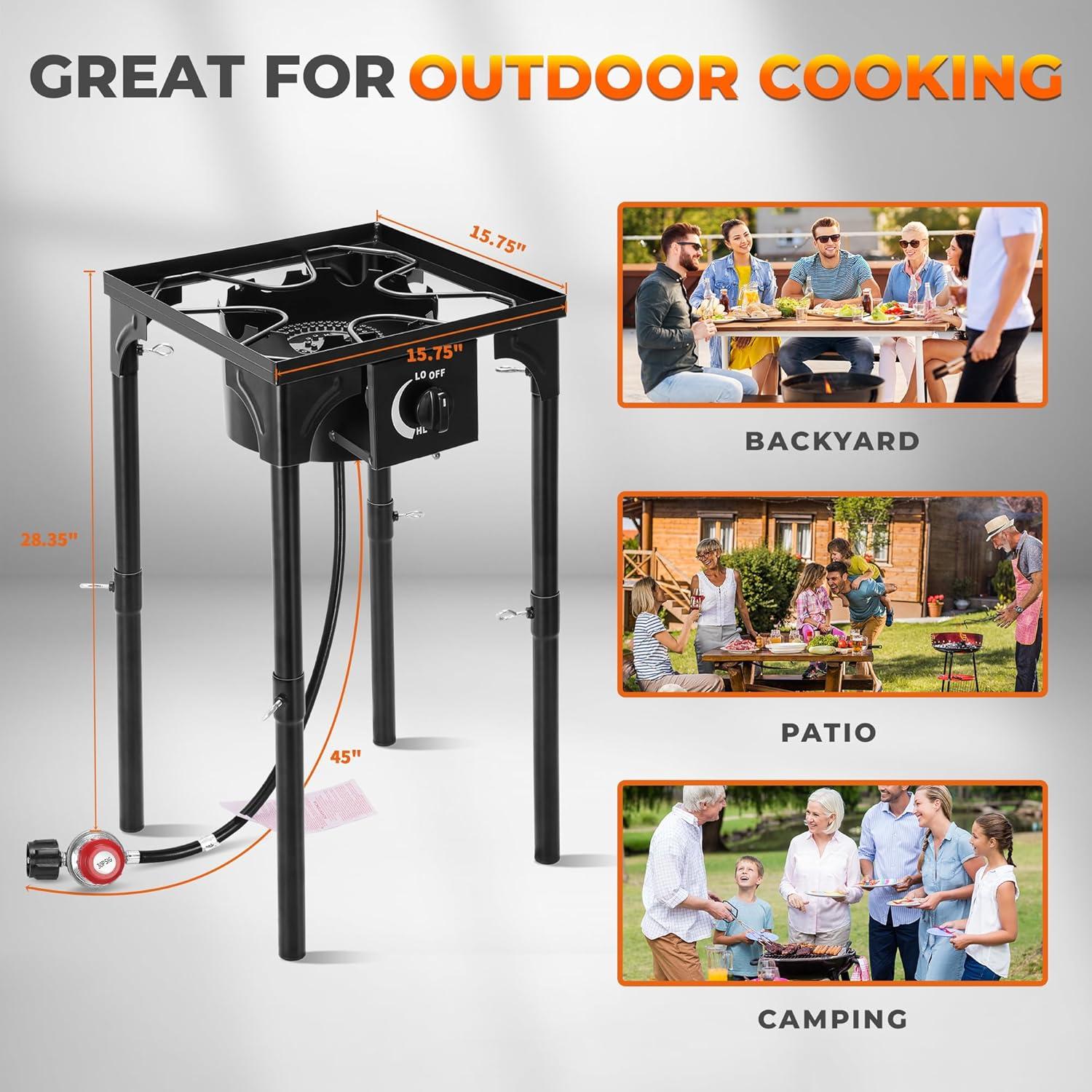 Estufa de Camping Propano STEELUS 130000 BTU Alta Presión