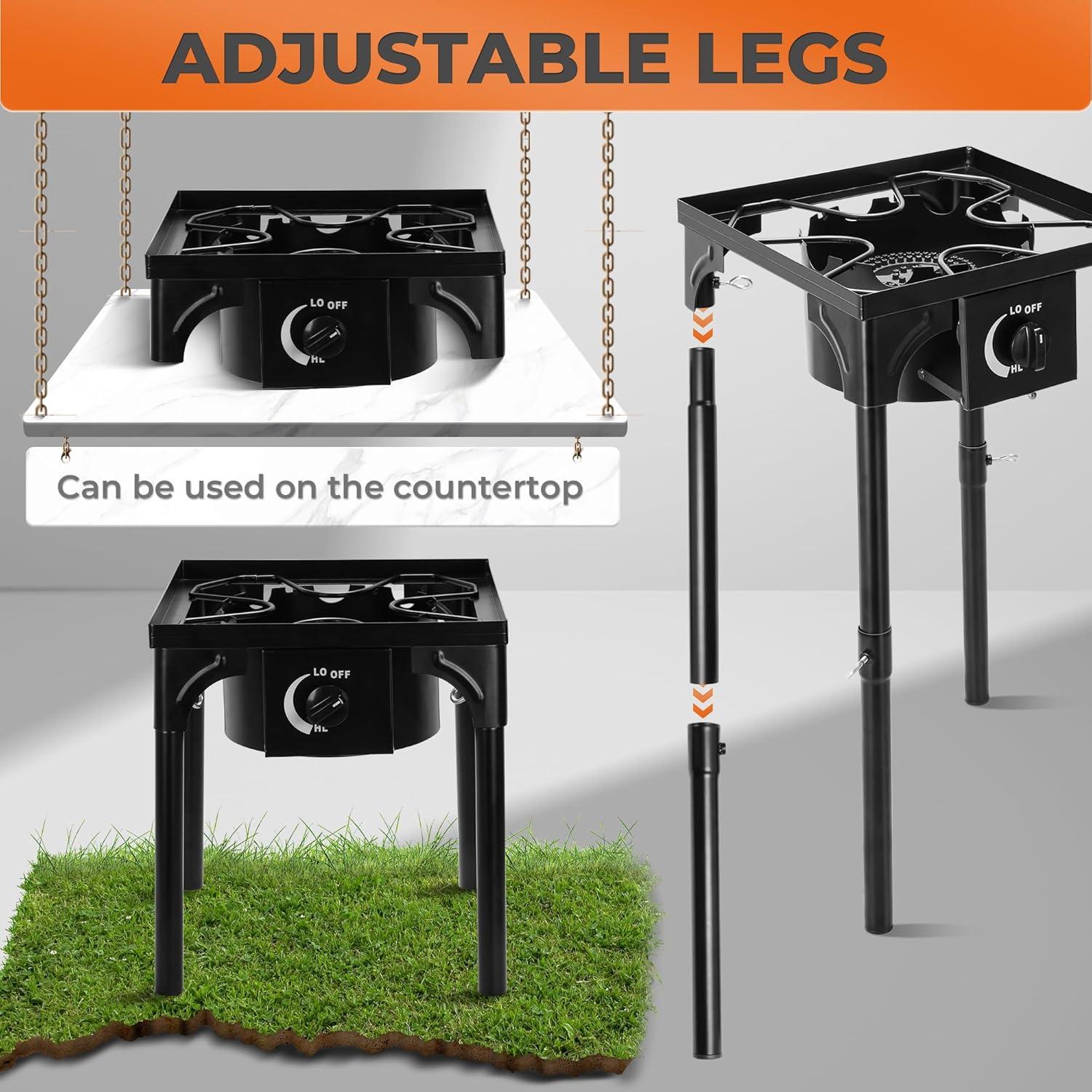 Estufa de Camping Propano STEELUS 130000 BTU Alta Presión