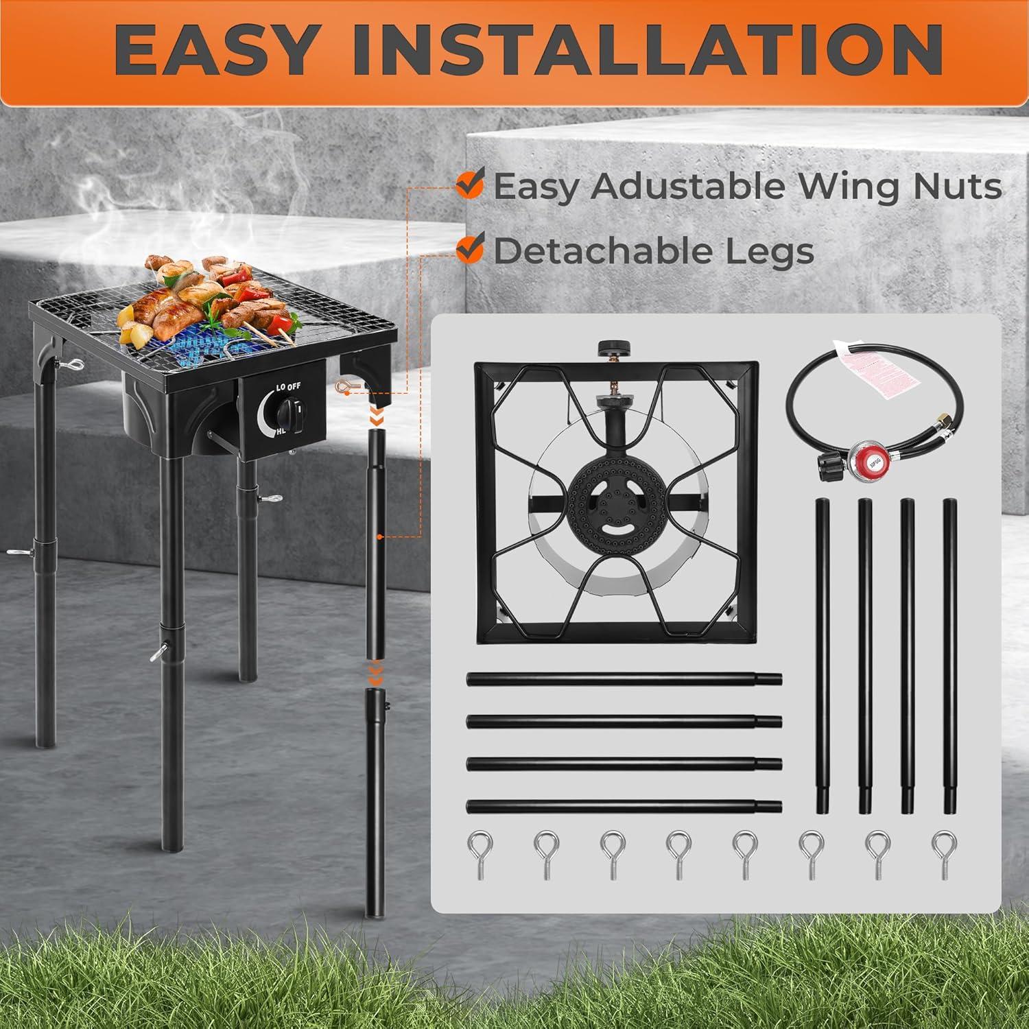 Estufa de Camping Propano STEELUS 130000 BTU Alta Presión