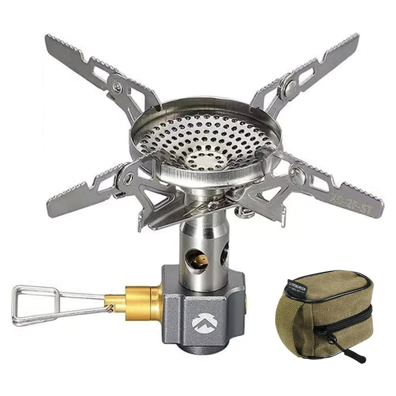 Campingmoon Portable Camping Gas Stove Ultralight Backpacking Stove With 4-Flex Outdoor Hiking Gear (XD-NE-2F(No Igniter))