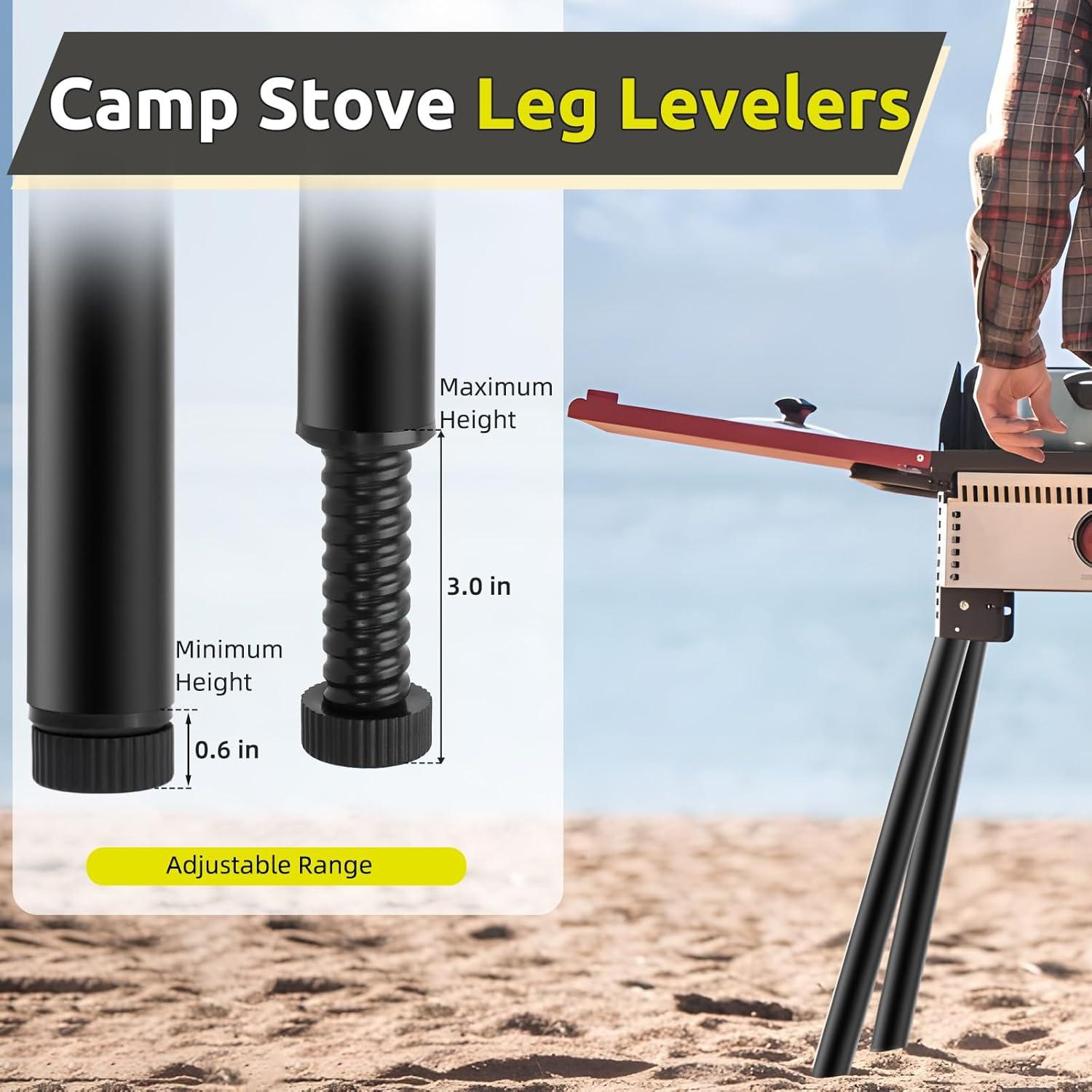 Niveladores de patas para estufas Camp Chef Explorer - 4 piezas