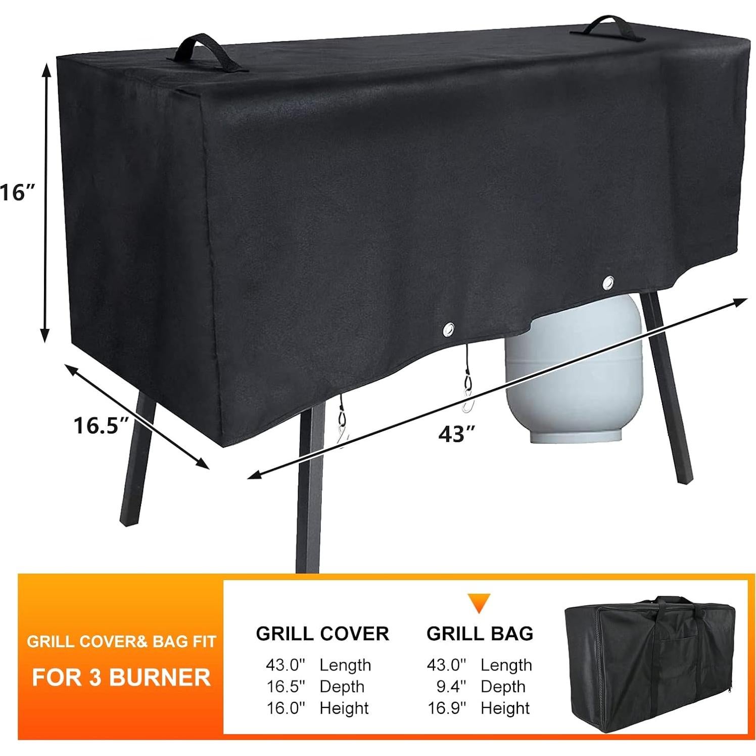 Cubierta y Bolsa de Transporte Hisencn para Estufa 3 Quemadores