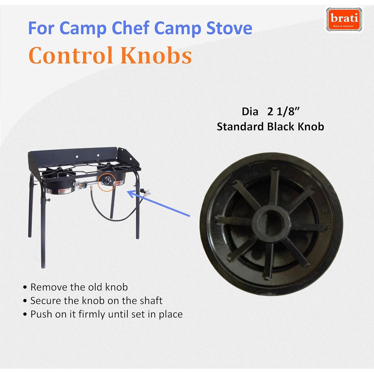 Perillas de Reemplazo para Estufas Camp Chef - 3 Unidades
