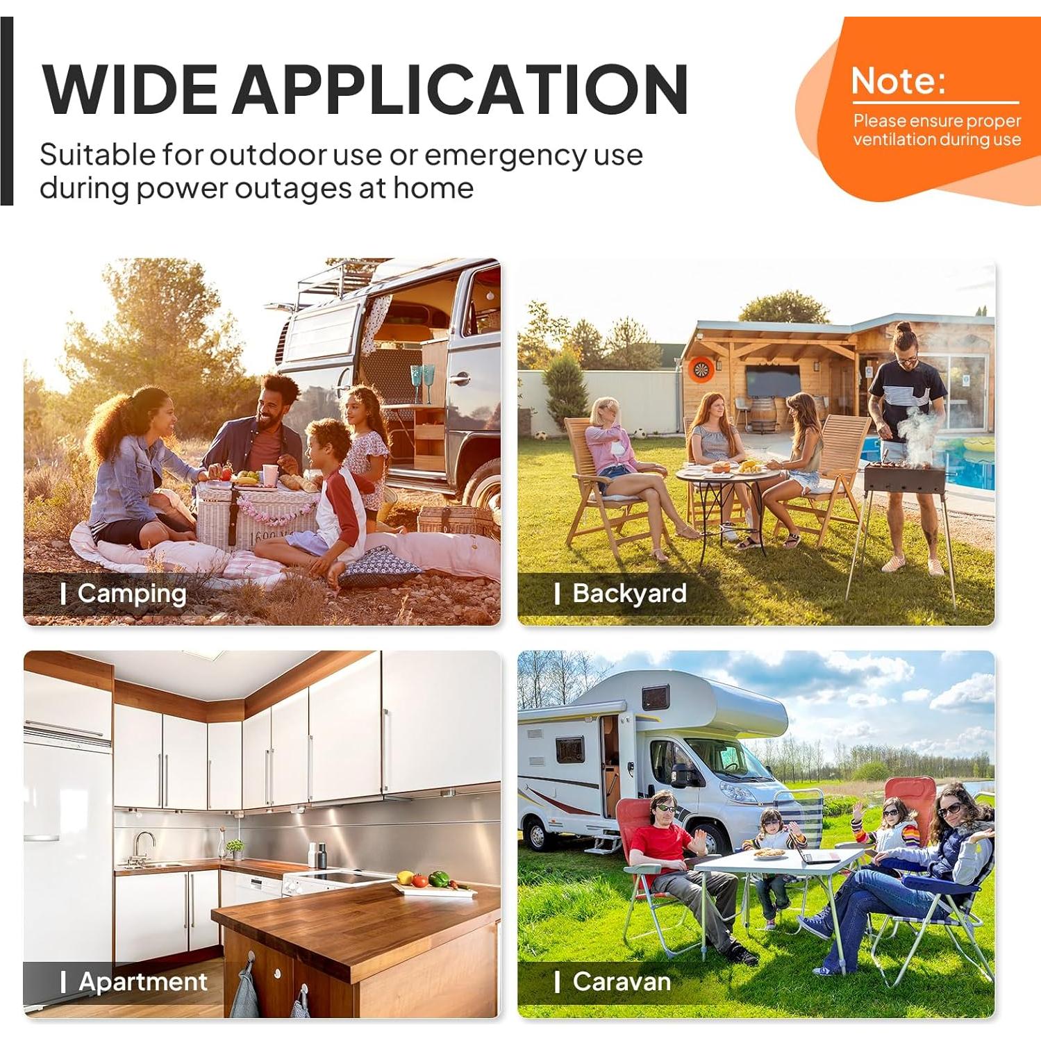 Estufa de Camping Portátil ROVSUN 2-en-1 Gas 10000 BTU