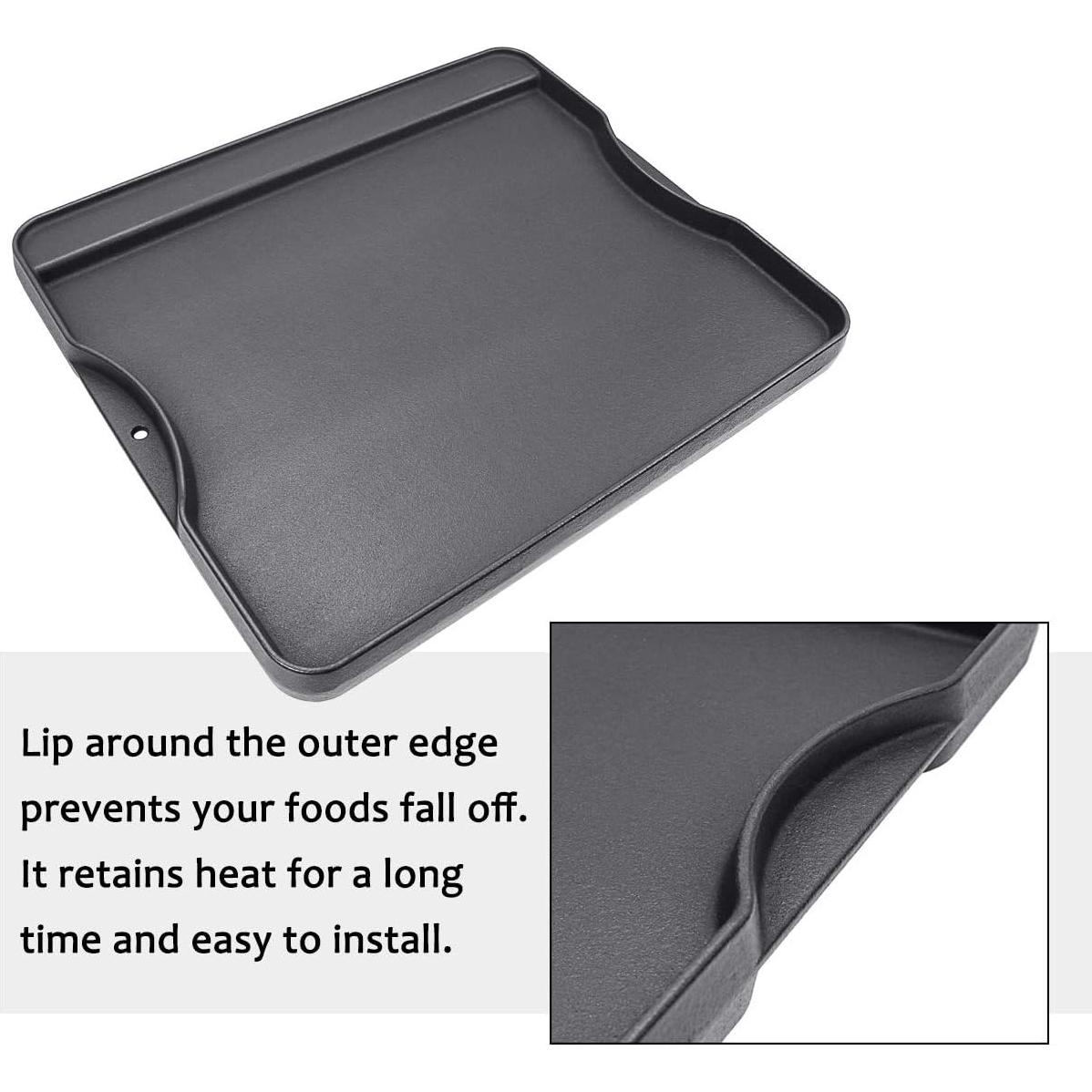 Utheer Reversible Grill Griddle for All Camp Chef 14" & 16" Stoves Cast Iron Griddle, for Camp Chef Explorer 2-Burner Stove,3-Burner, Single Burner Outdoor Stove, 1 Pack