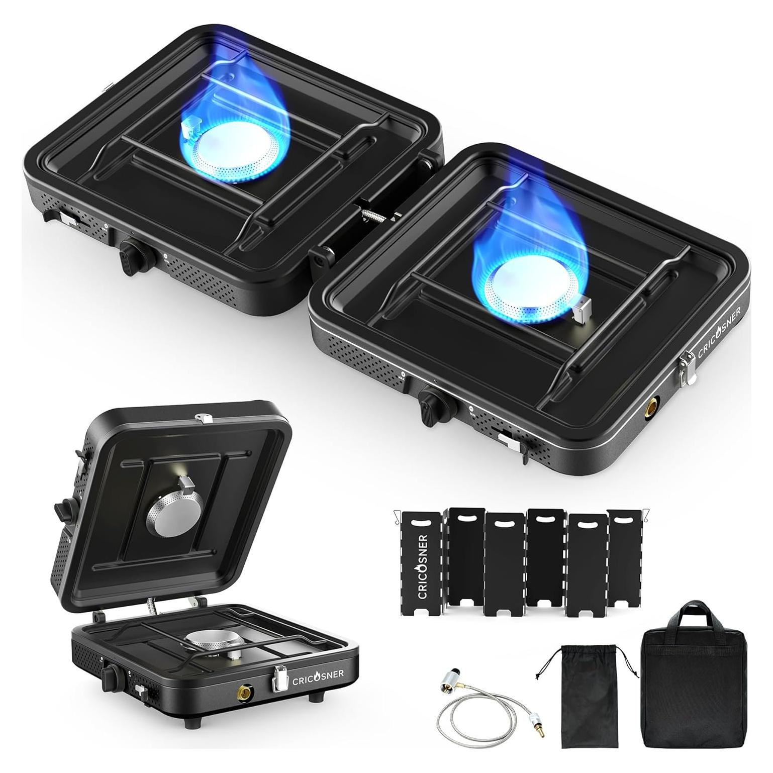 Estufa de Camping Cricosner 2 Quemadores Propano 17200 BTU