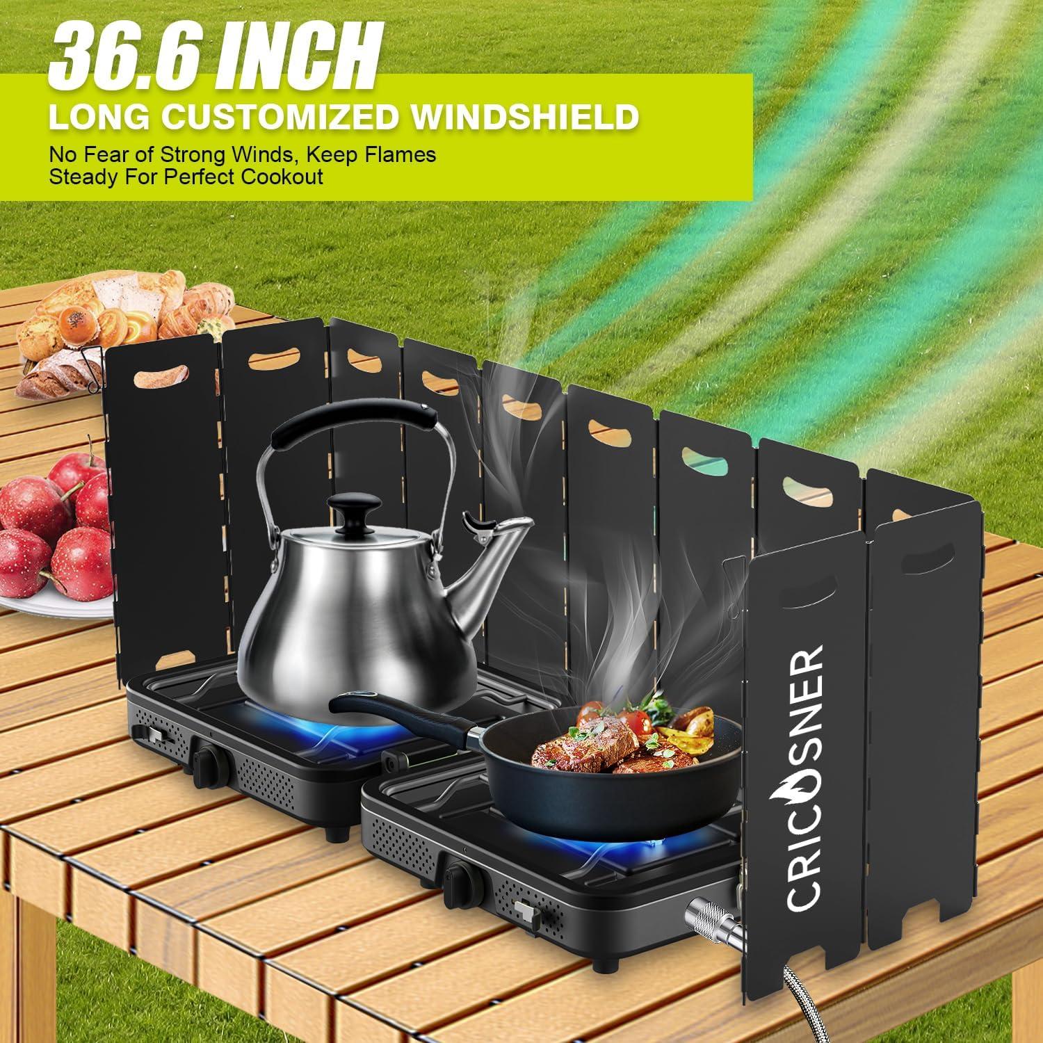 Estufa de Camping Cricosner 2 Quemadores Propano 17200 BTU