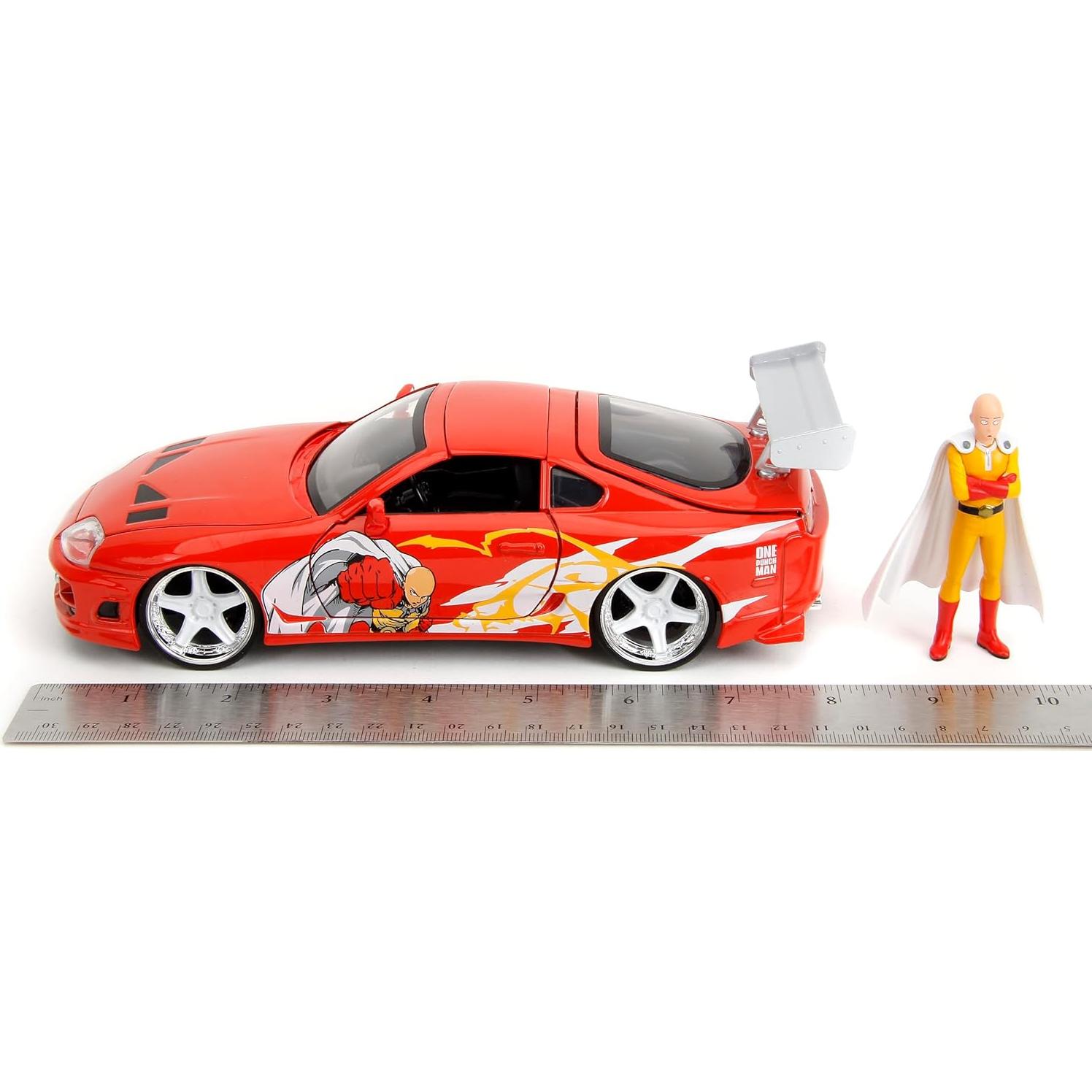 Jada Toyota Supra 1995 One Punch Man 1:24 con figura