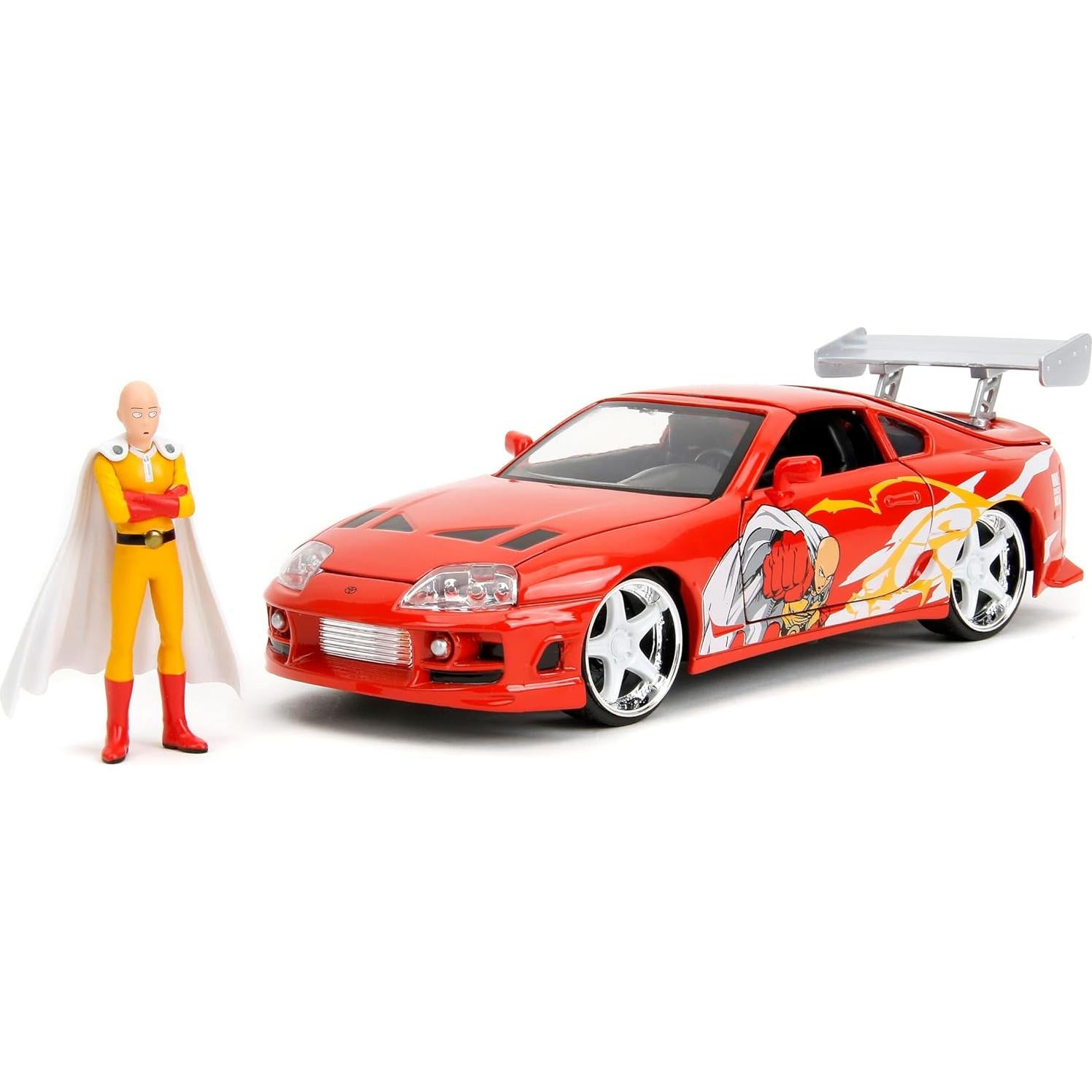 Jada Toyota Supra 1995 One Punch Man 1:24 con figura