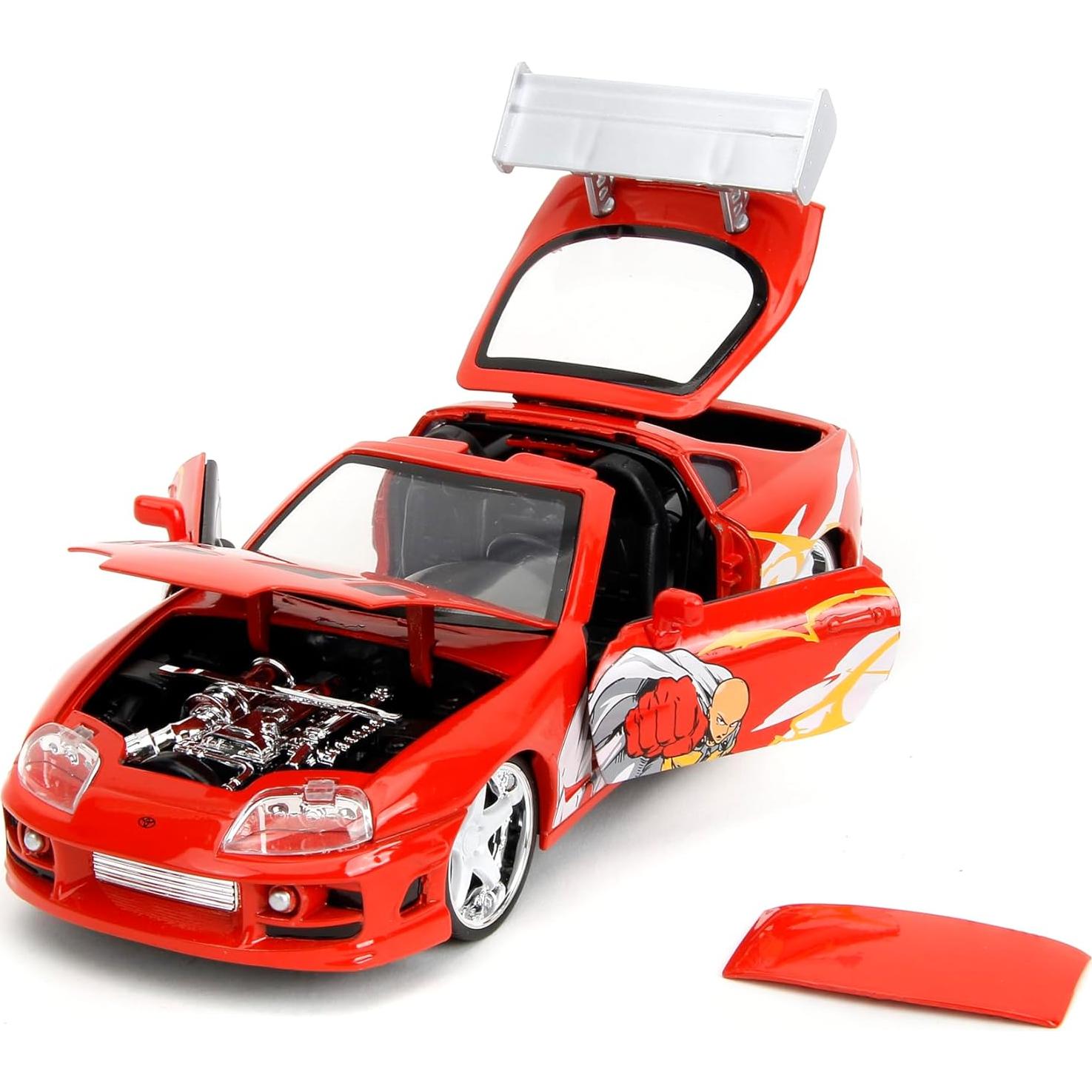 Jada Toyota Supra 1995 One Punch Man 1:24 con figura