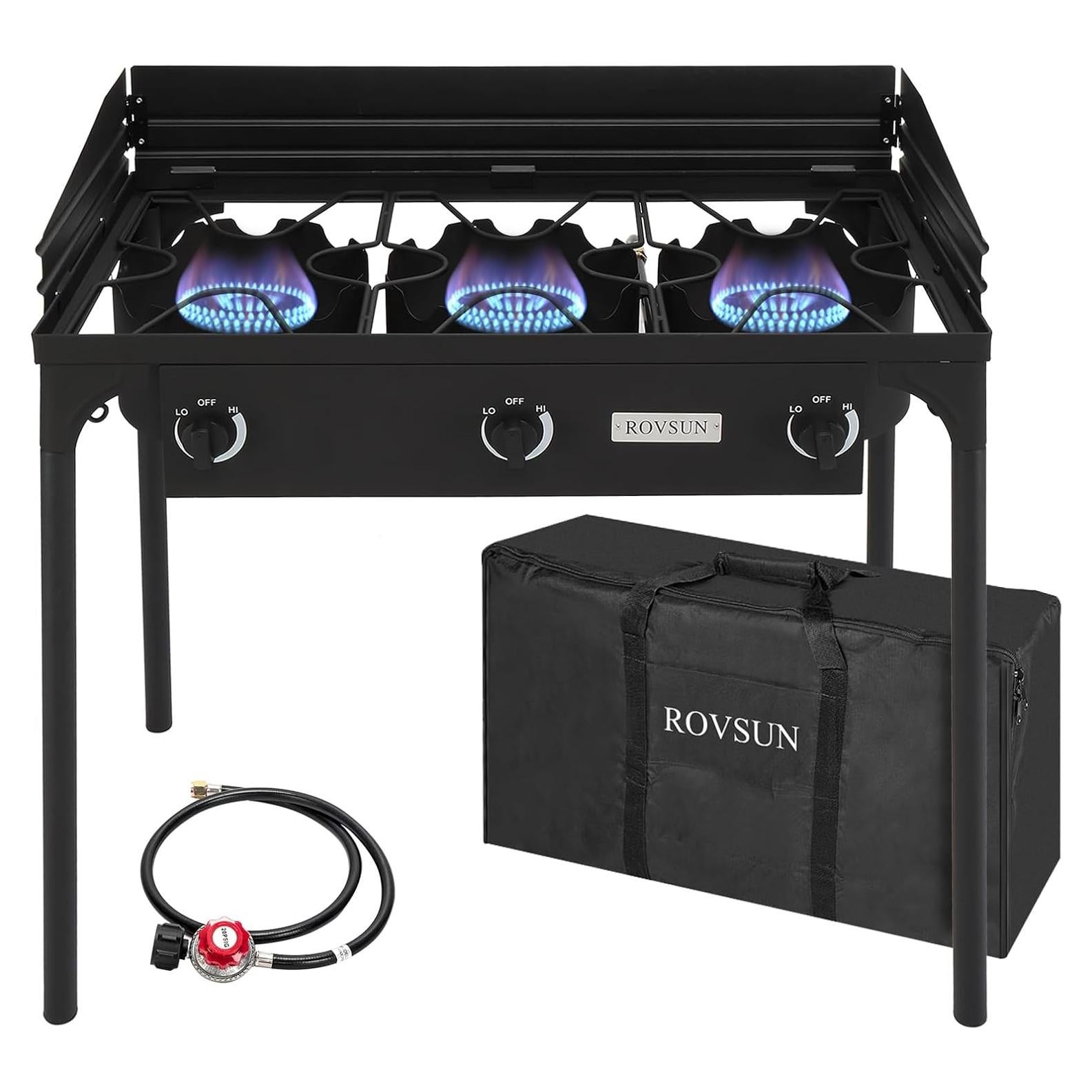 Estufa de Gas Propano ROVSUN 3 Quemadores 150,000 BTU