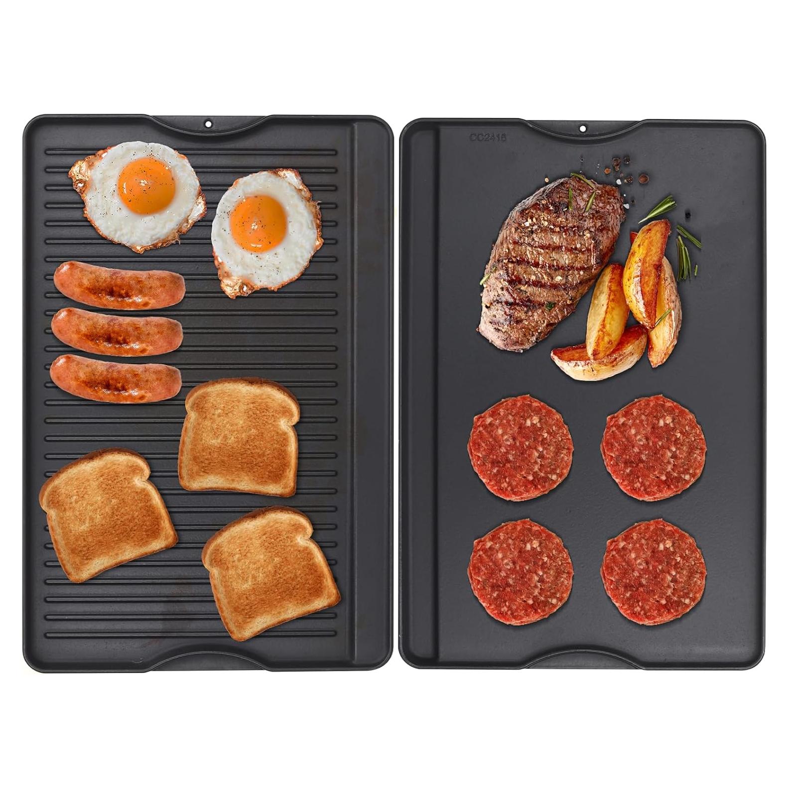 Plancha de Hierro Fundido Reversible WEBROIL 61x41 cm para Parrilla