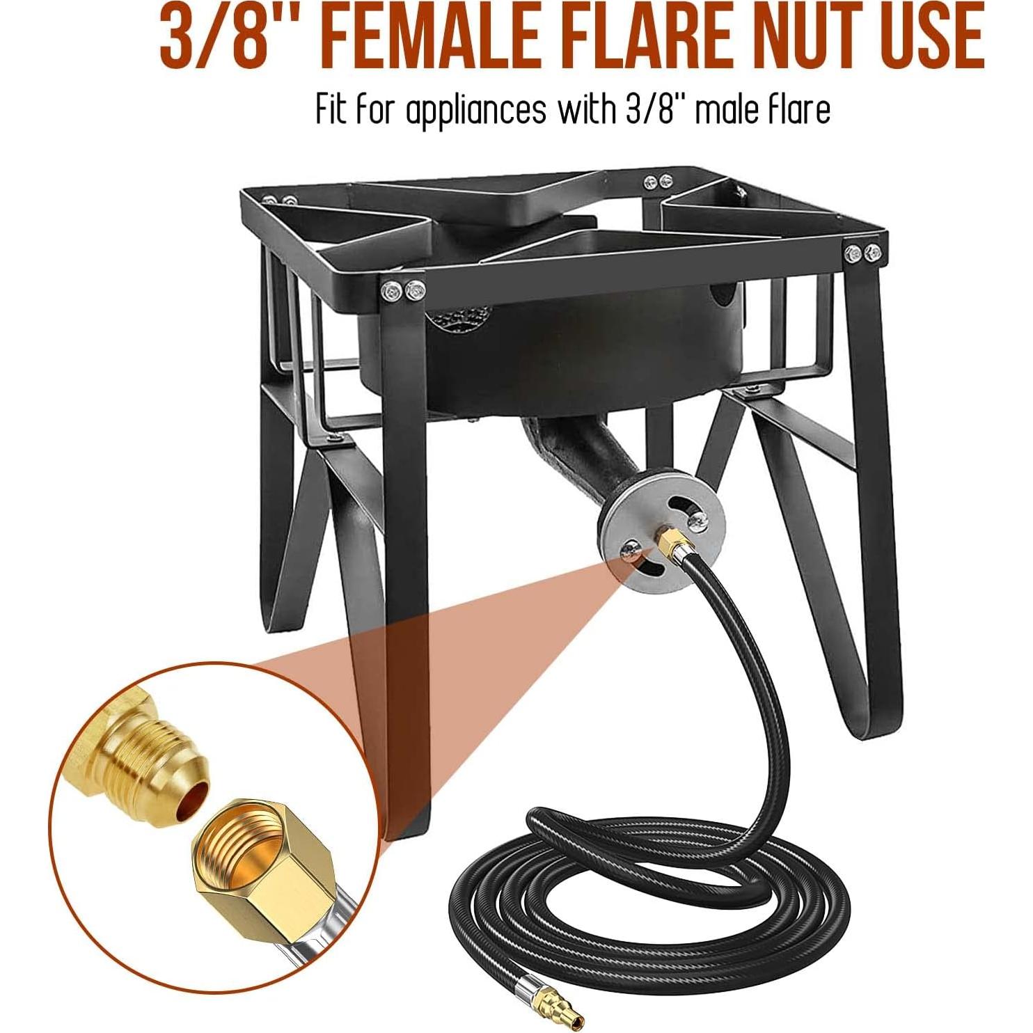 Manguera de Propano 12 Pies Alloxity con Conexión Rápida