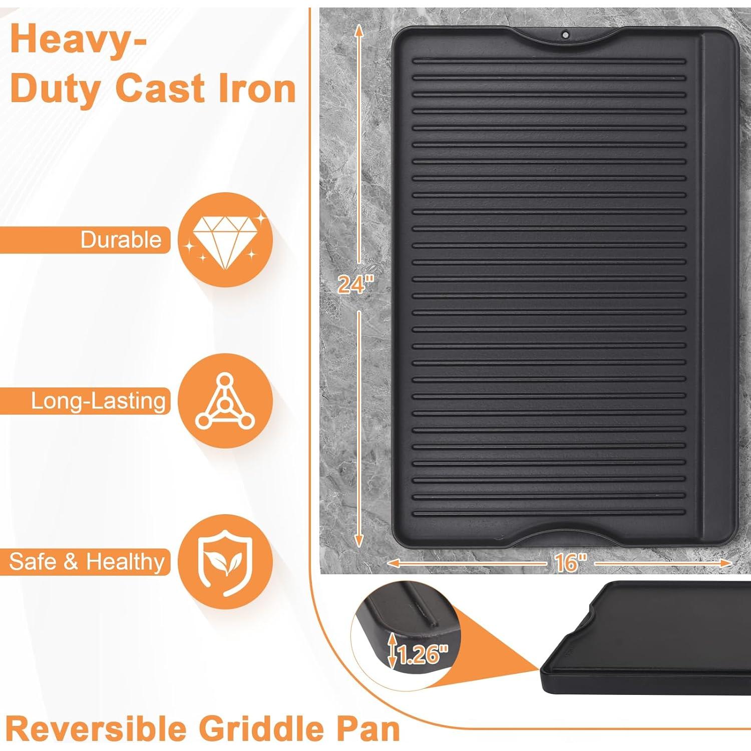 Sartén Plancha Reversible Camp Chef 40.6x61 cm Hierro Fundido