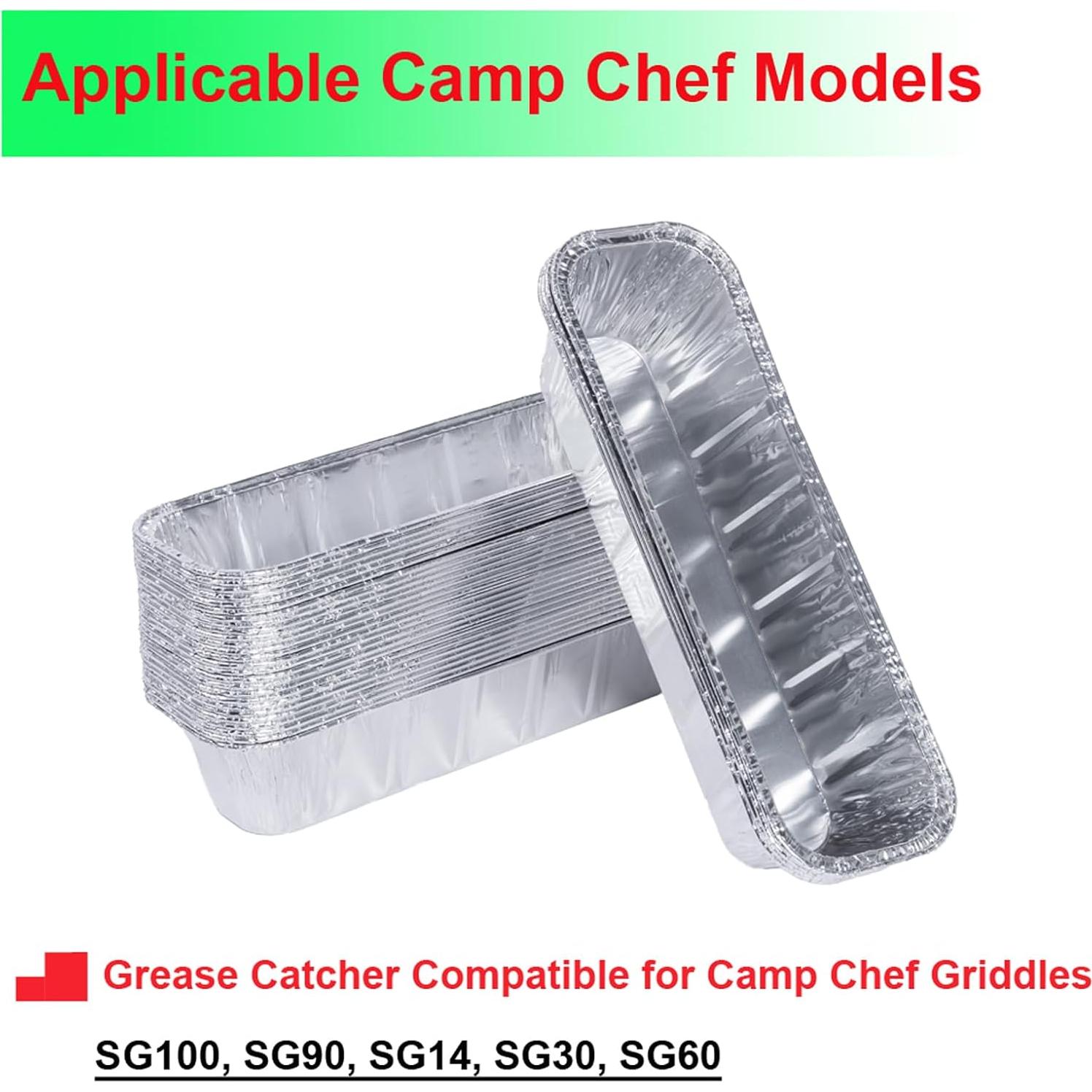 Grease Cup Liner for Camp Chef Griddle Grease Catcher Accessories, Camp Chef Drip Pan Grease Tray Liners Aluminum Foil Disposable 30 Pack