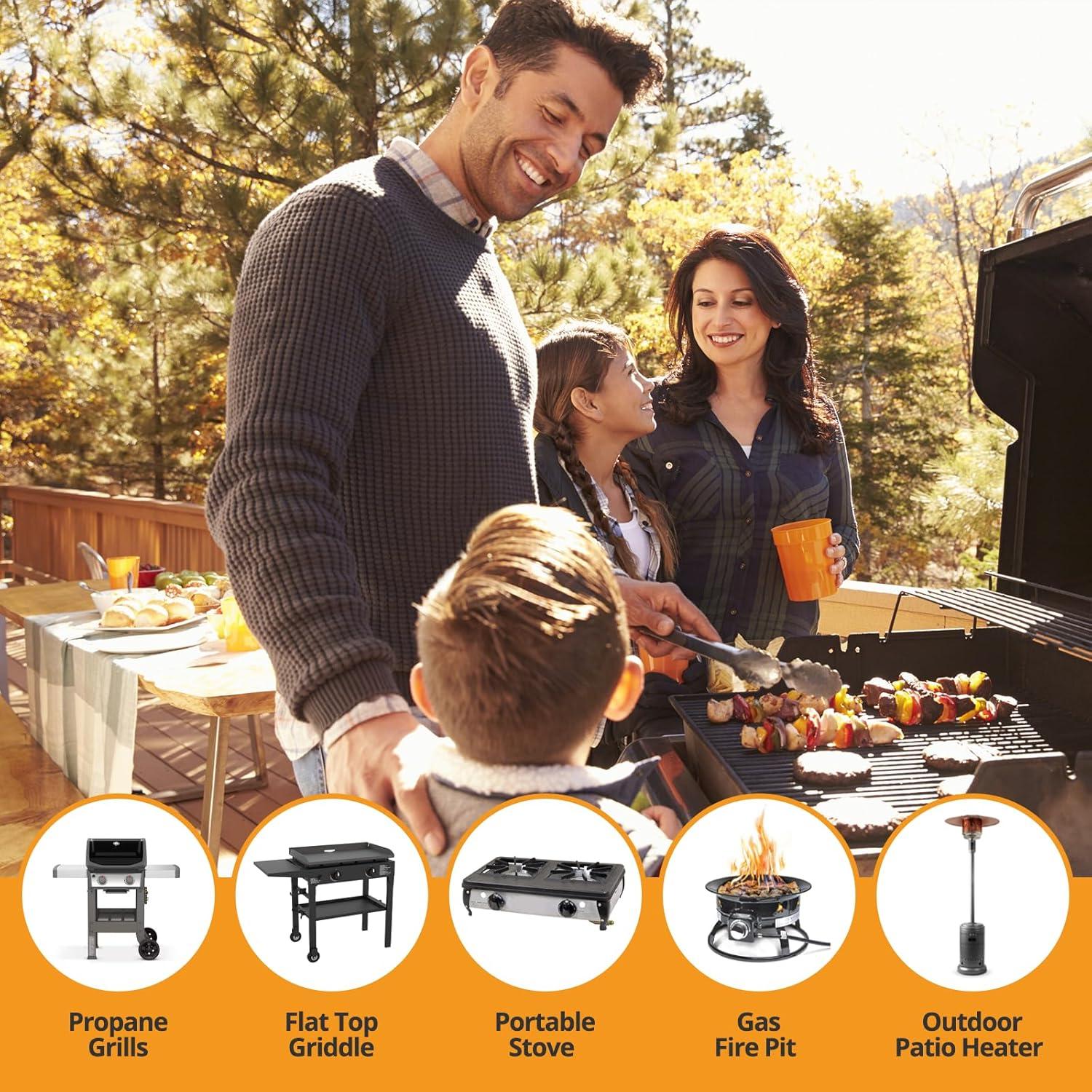 Regulador de Manguera de Propano Jakivew 3FT con Medidor