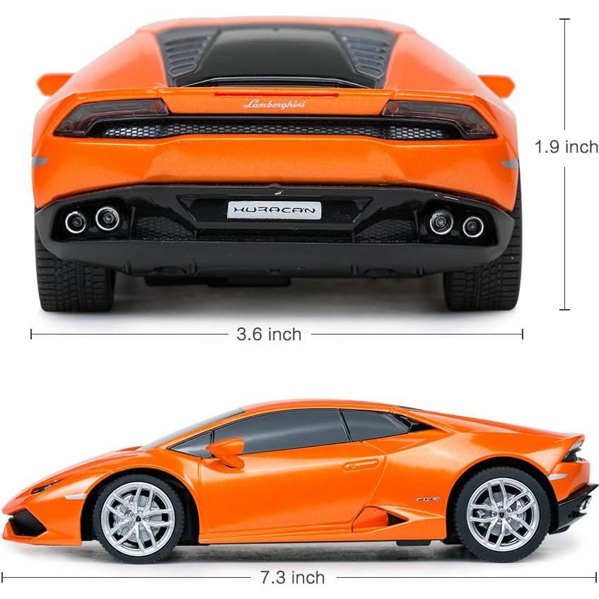 Coche RC Rastar Lamborghini Huracán 1:24 Naranja 6.44 km/h