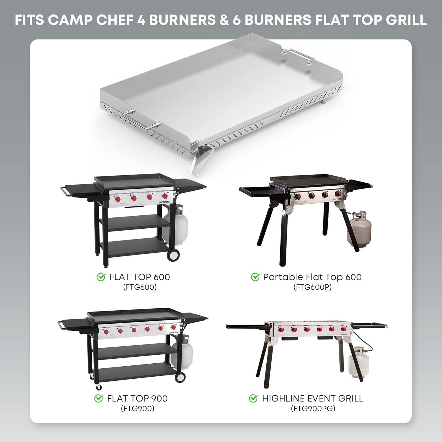 Plancha de Acero Inoxidable Stanbroil 71.1 x 43.2 cm para Parrillas