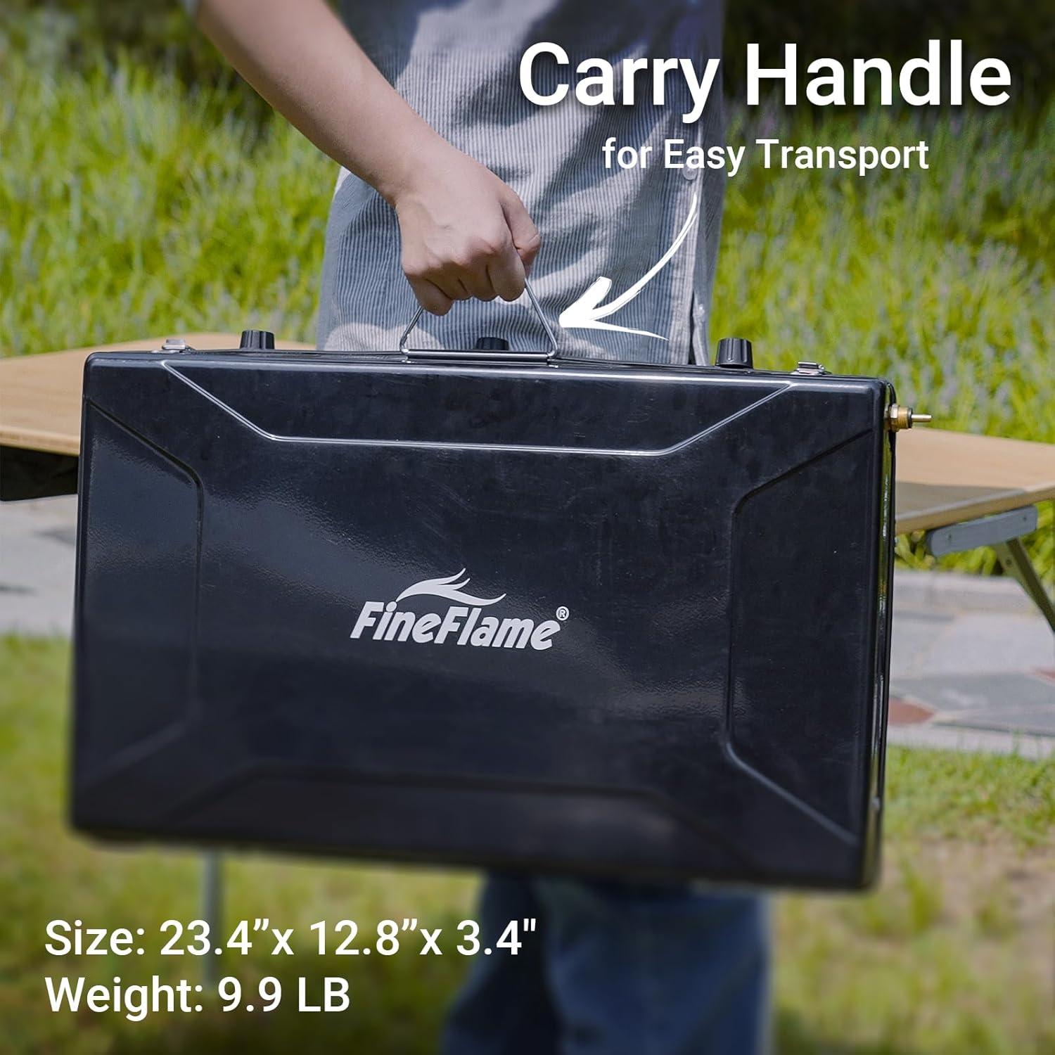 Estufa de Camping FineFlame 3 Quemadores 19800 BTU Portátil