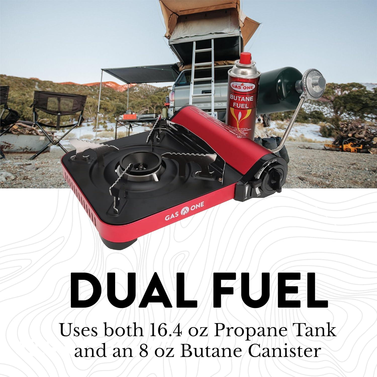 Estufa de Camping Gas One GS-3100P Doble Combustible 12000 BTU